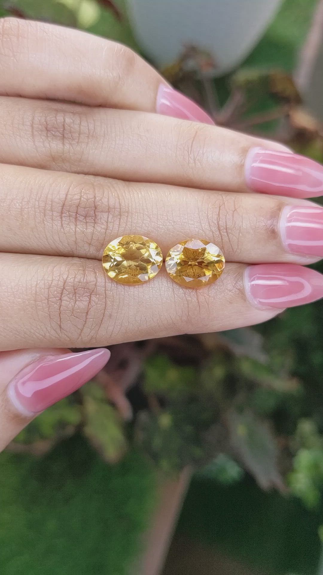 6.50&nbsp;Ct.Tw.Total Carat Weight Citrine Pair from Brazil Size Video