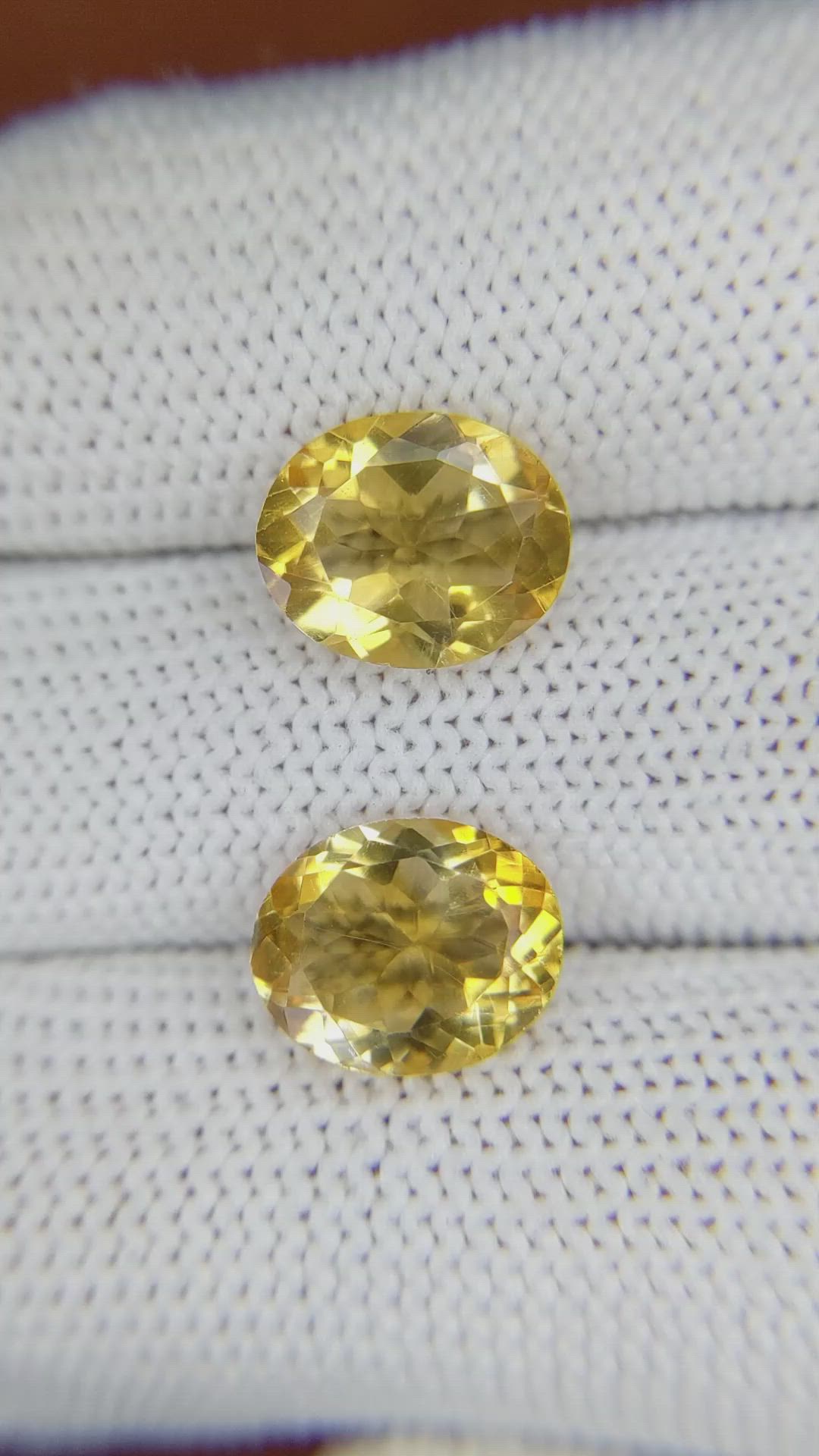 5.39&nbsp;Ct.Tw.Total Carat Weight Citrine Pair from Brazil Size Video