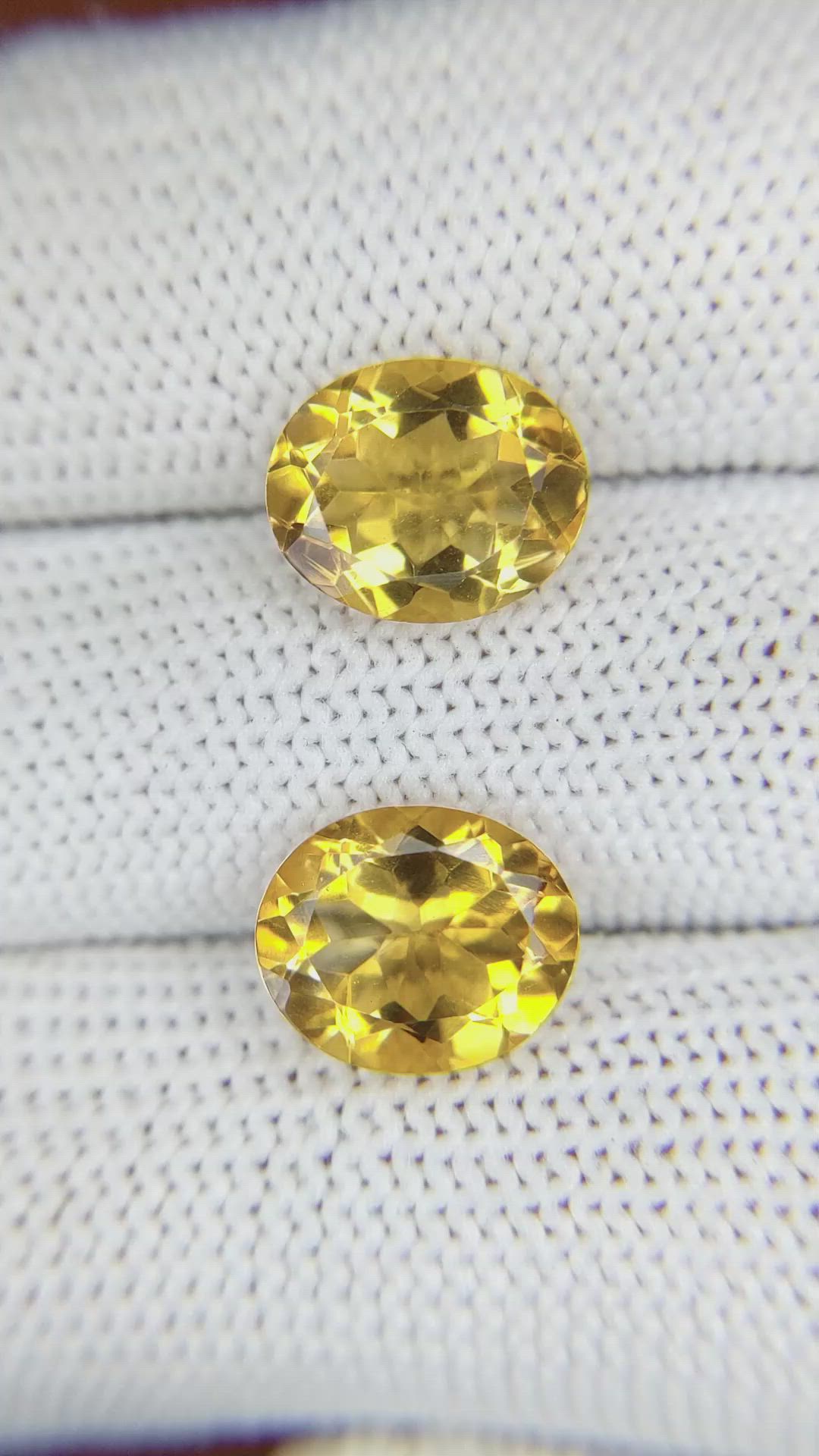 5.90&nbsp;Ct.Tw.Total Carat Weight Citrine Pair from Brazil Size Video
