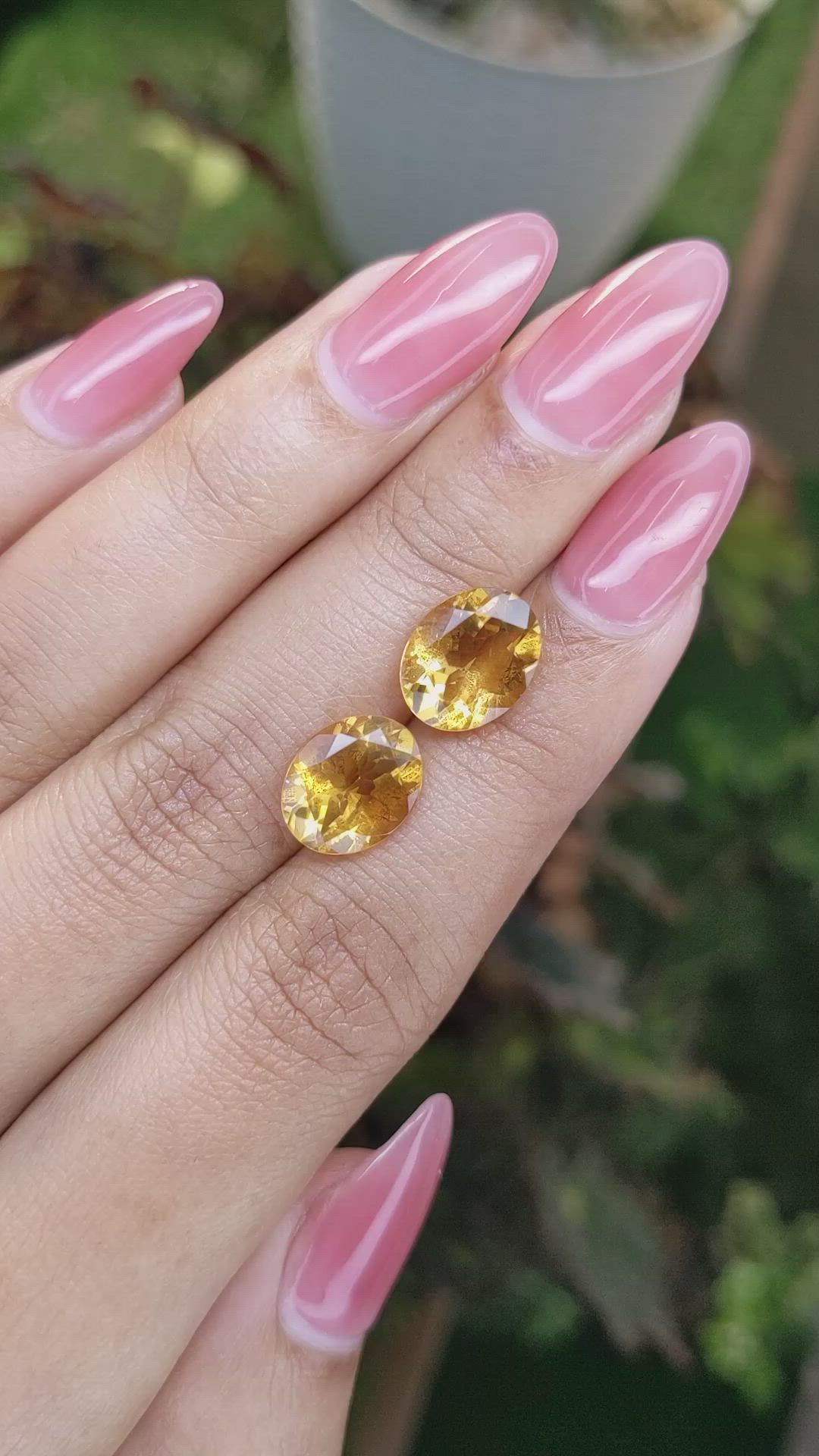 5.47&nbsp;Ct.Tw.Total Carat Weight Citrine Pair from Brazil Size Video