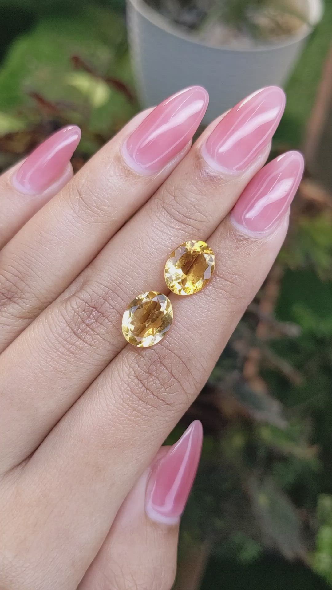 5.38&nbsp;Ct.Tw.Total Carat Weight Citrine Pair from Brazil Size Video