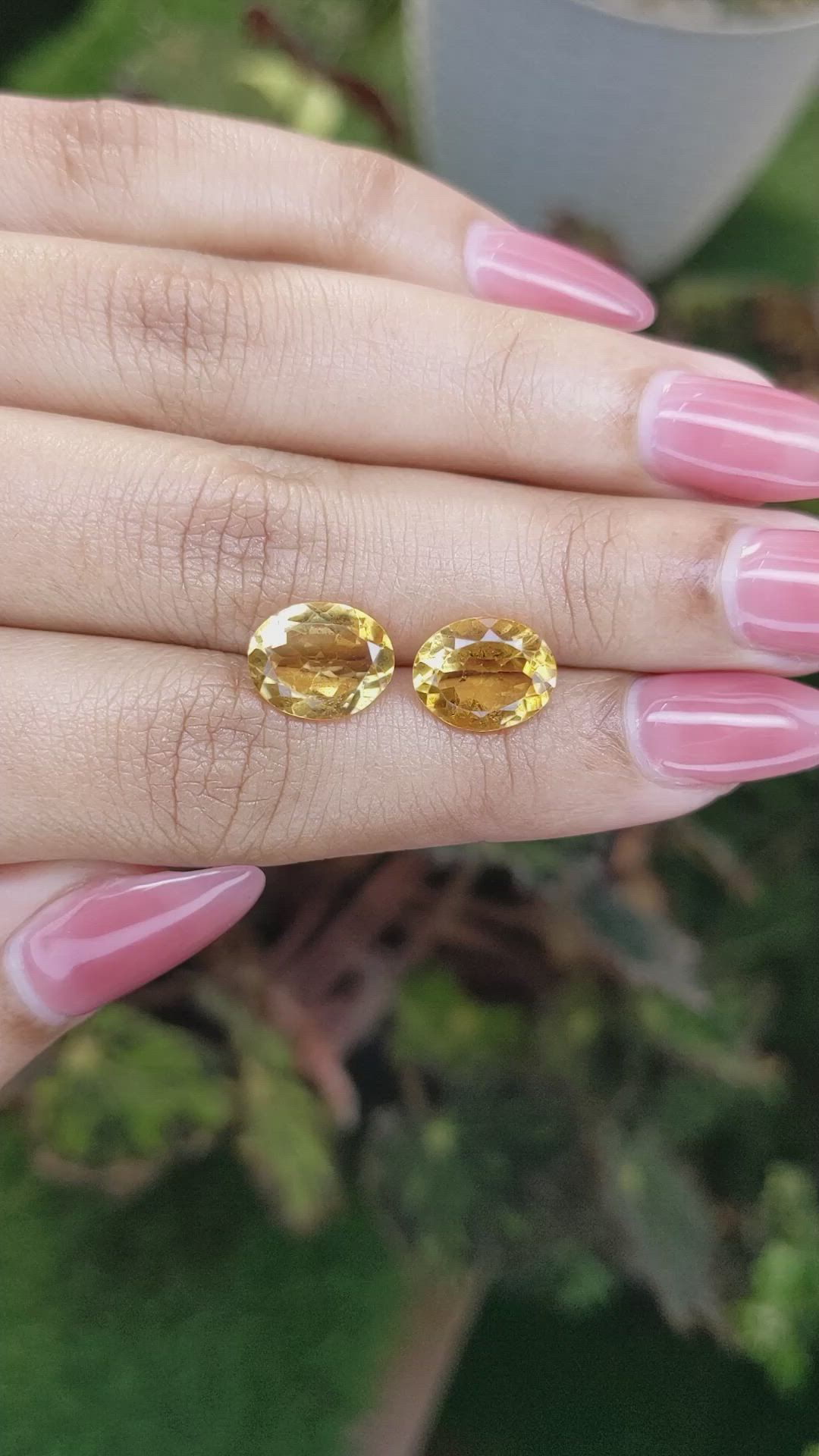 5.38&nbsp;Ct.Tw.Total Carat Weight Citrine Pair from Brazil Size Video