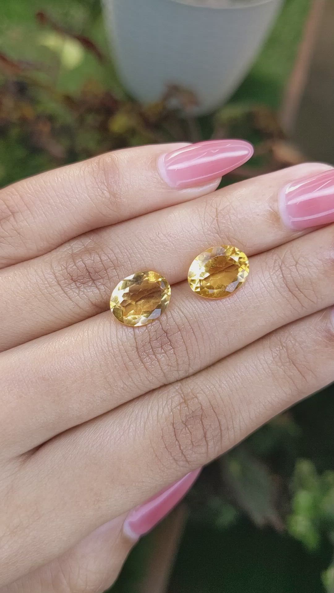 5.38&nbsp;Ct.Tw.Total Carat Weight Citrine Pair from Brazil Size Video