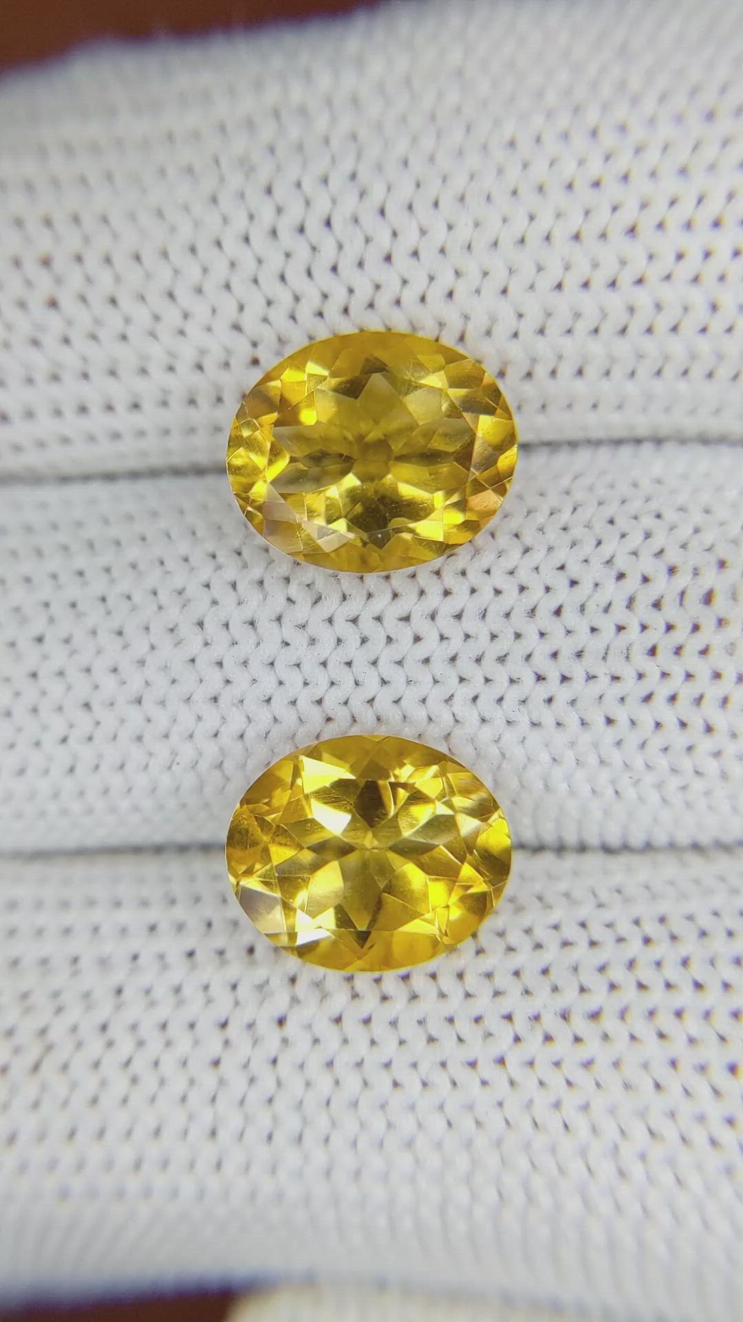 6.20&nbsp;Ct.Tw.Total Carat Weight Citrine Pair from Brazil Size Video