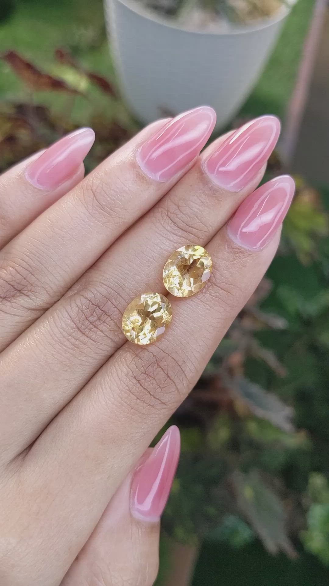 6.65&nbsp;Ct.Tw.Total Carat Weight Citrine Pair from Brazil Size Video