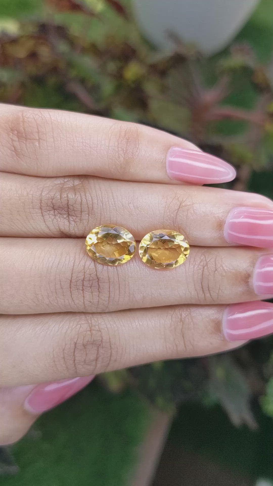5.38&nbsp;Ct.Tw.Total Carat Weight Citrine Pair from Brazil Size Video