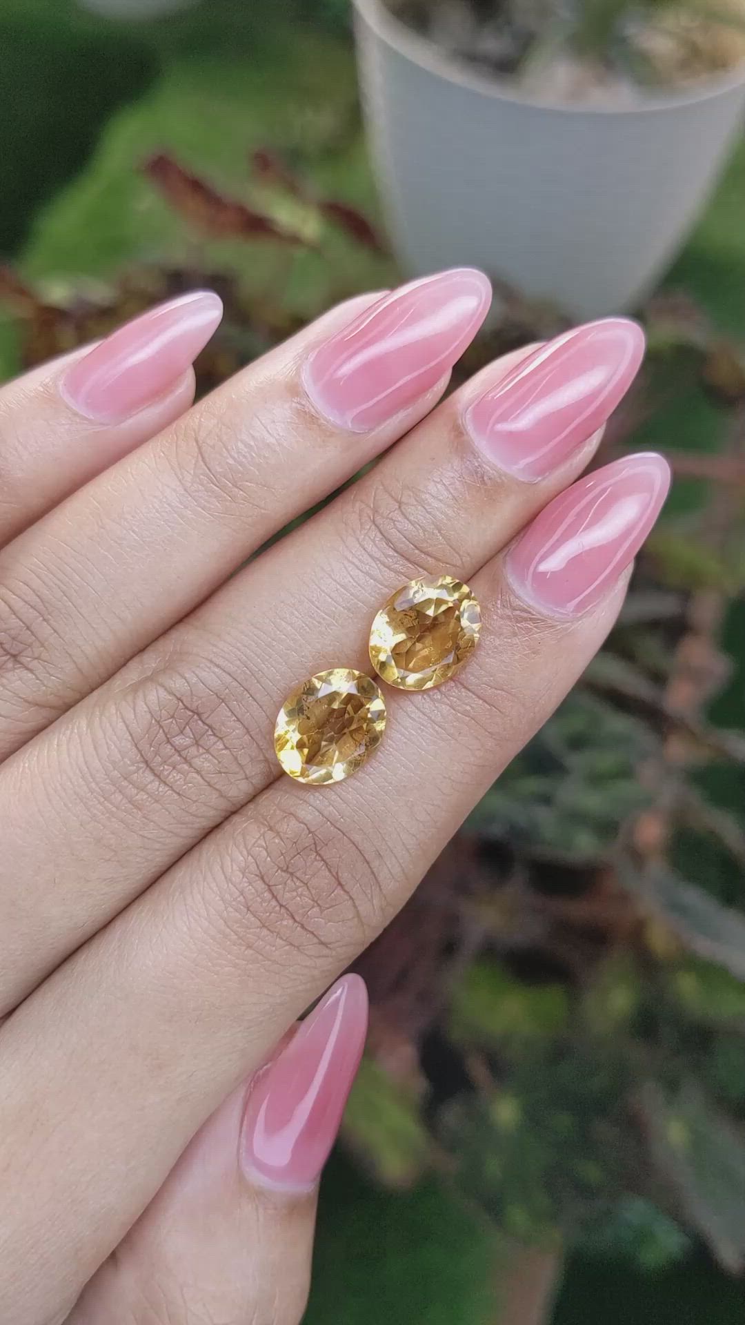 5.38&nbsp;Ct.Tw.Total Carat Weight Citrine Pair from Brazil Size Video