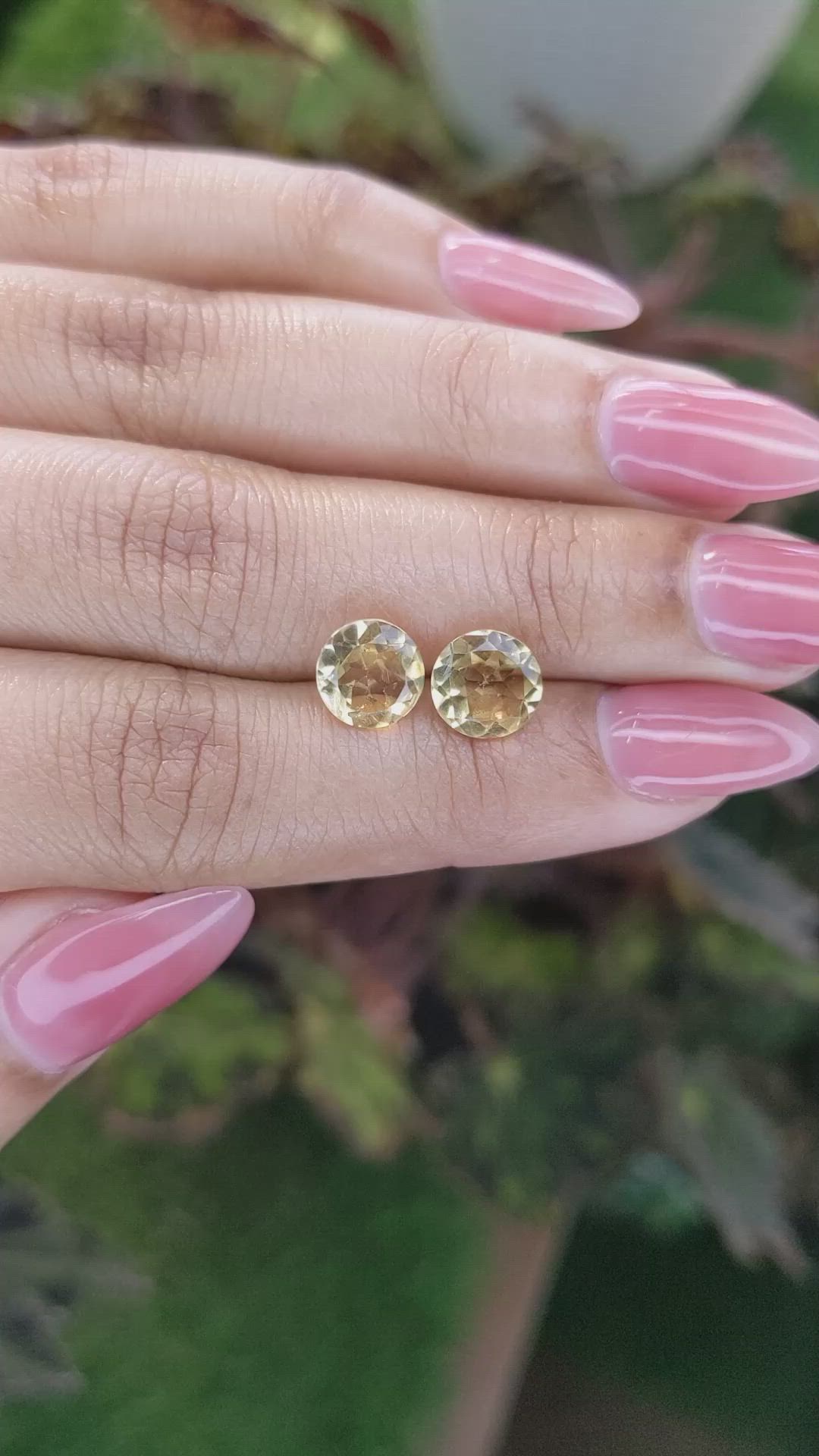 2.89&nbsp;Ct.Tw.Total Carat Weight Citrine Pair from Brazil Size Video