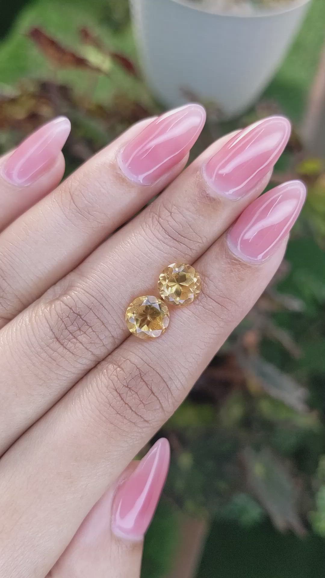 3.60&nbsp;Ct.Tw.Total Carat Weight Citrine Pair from Brazil Size Video