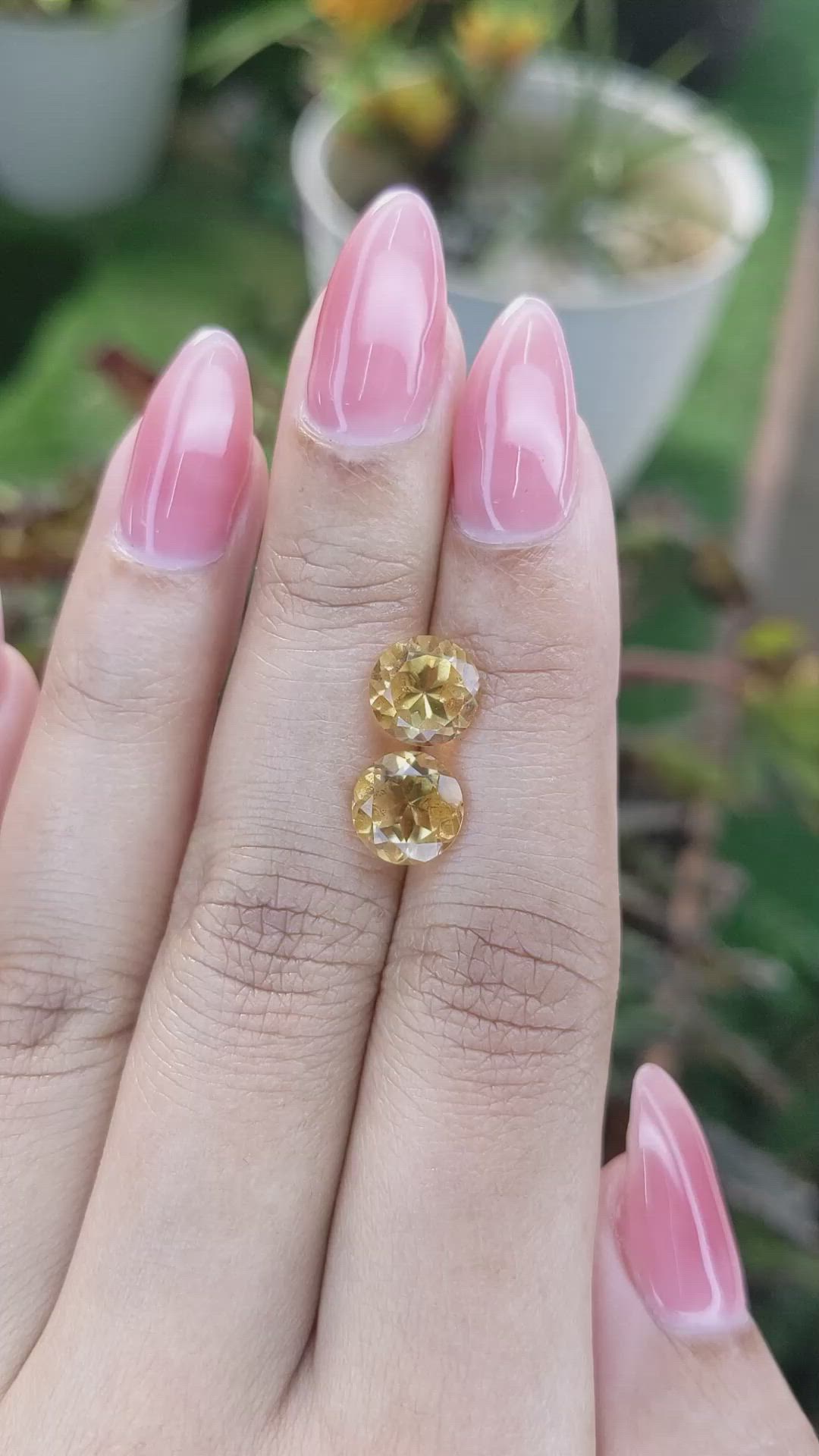 3.60&nbsp;Ct.Tw.Total Carat Weight Citrine Pair from Brazil Size Video
