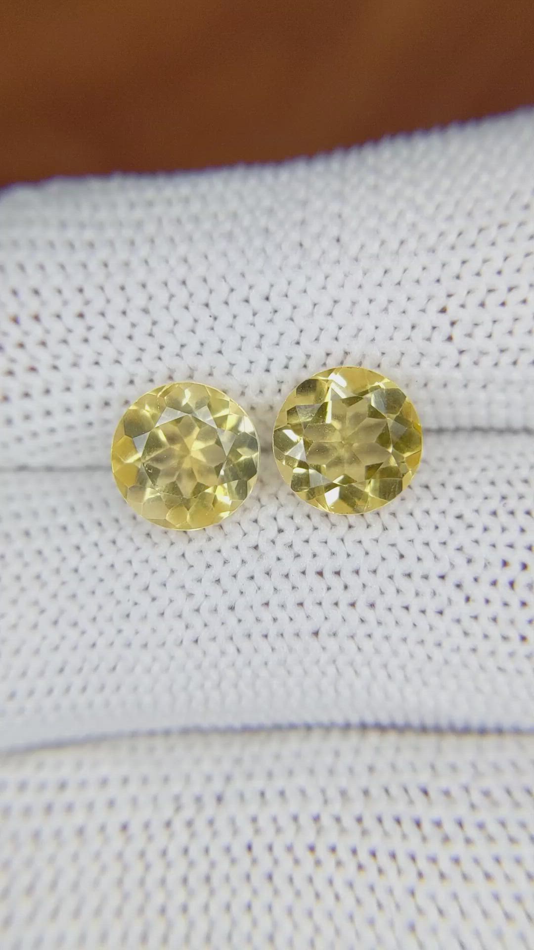 3.41&nbsp;Ct.Tw.Total Carat Weight Citrine Pair from Brazil Size Video