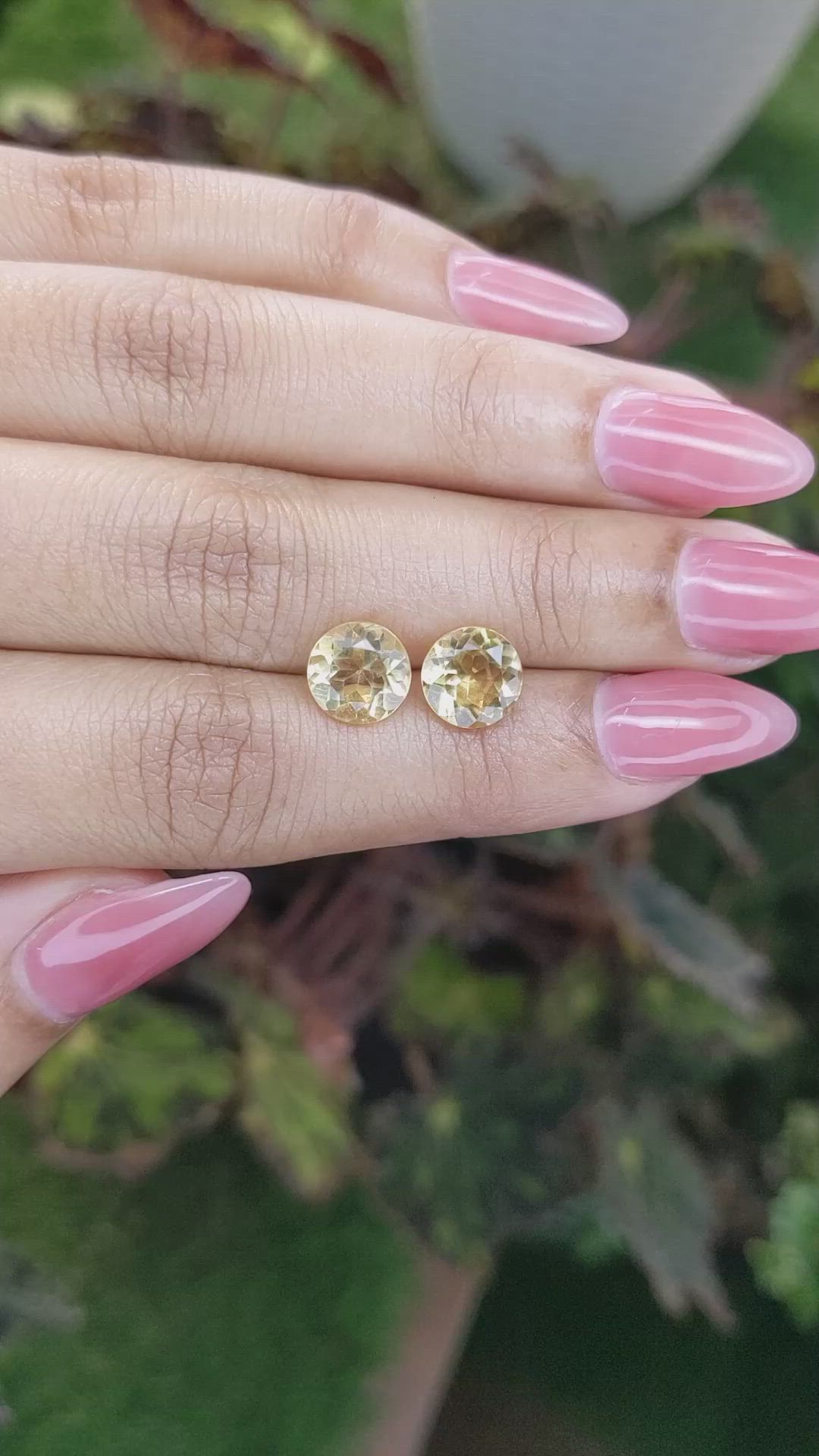 3.41&nbsp;Ct.Tw.Total Carat Weight Citrine Pair from Brazil Size Video