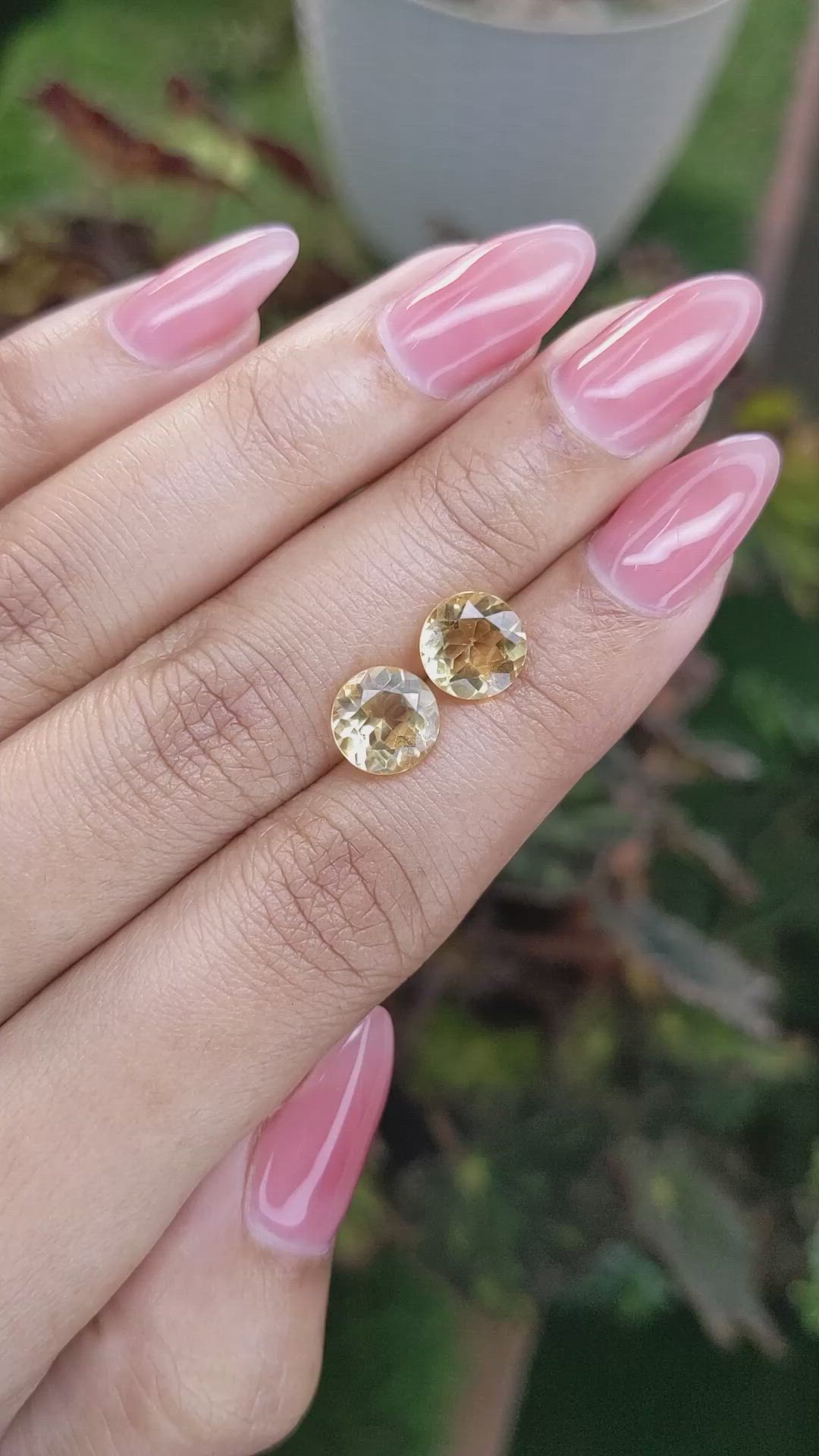 3.41&nbsp;Ct.Tw.Total Carat Weight Citrine Pair from Brazil Size Video