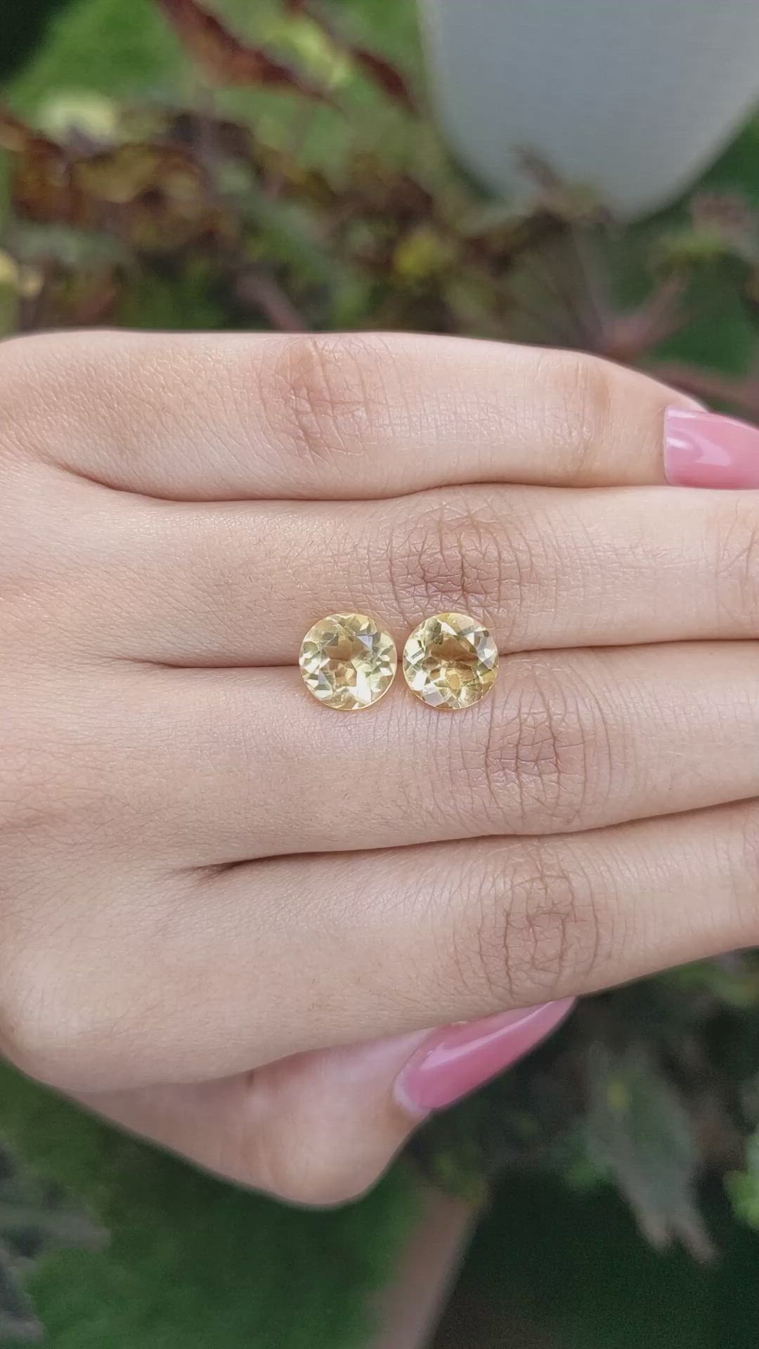 3.41&nbsp;Ct.Tw.Total Carat Weight Citrine Pair from Brazil Size Video