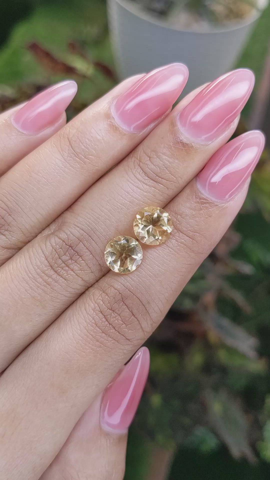 3.50&nbsp;Ct.Tw.Total Carat Weight Citrine Pair from Brazil Size Video