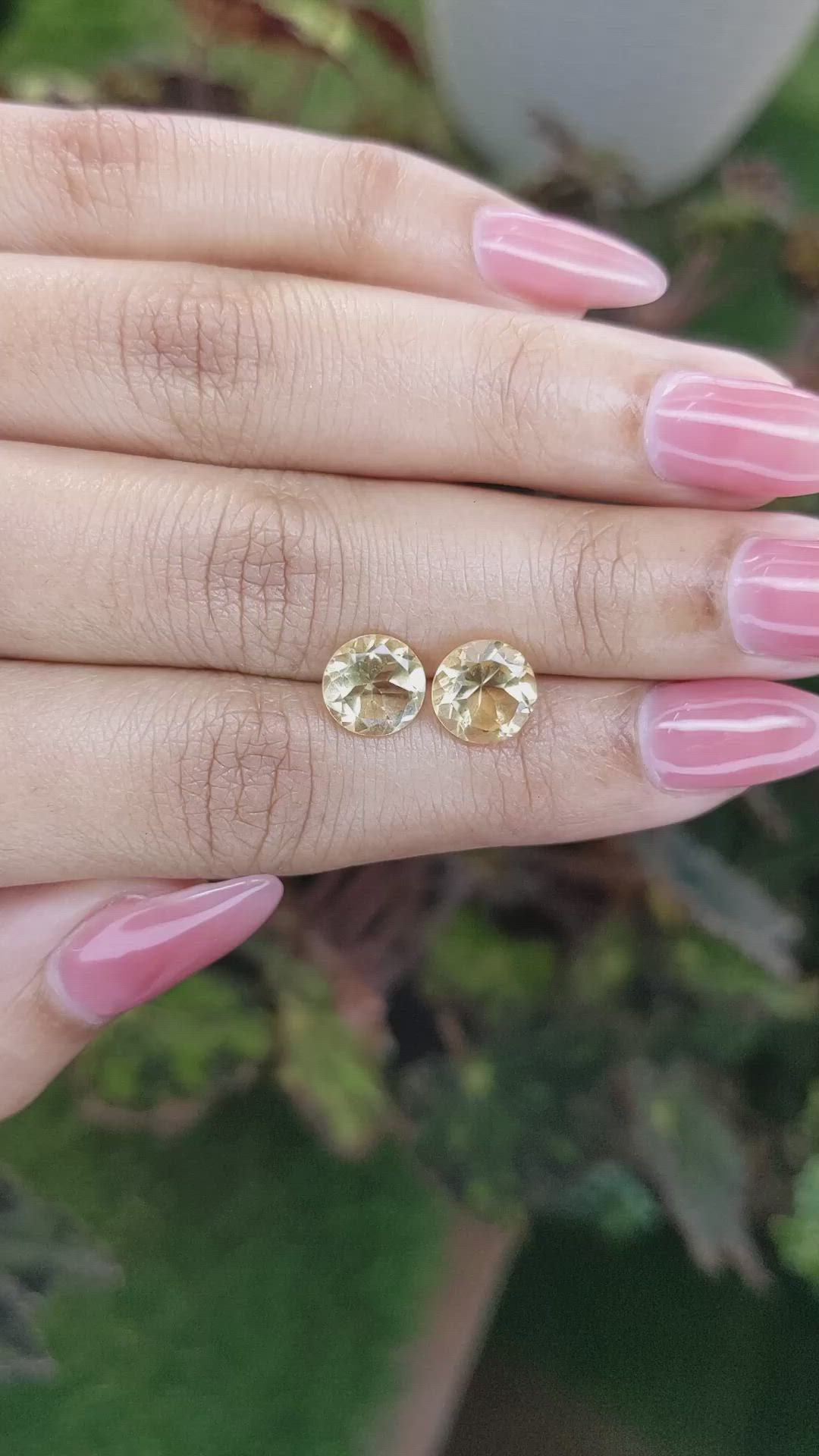 3.50&nbsp;Ct.Tw.Total Carat Weight Citrine Pair from Brazil Size Video