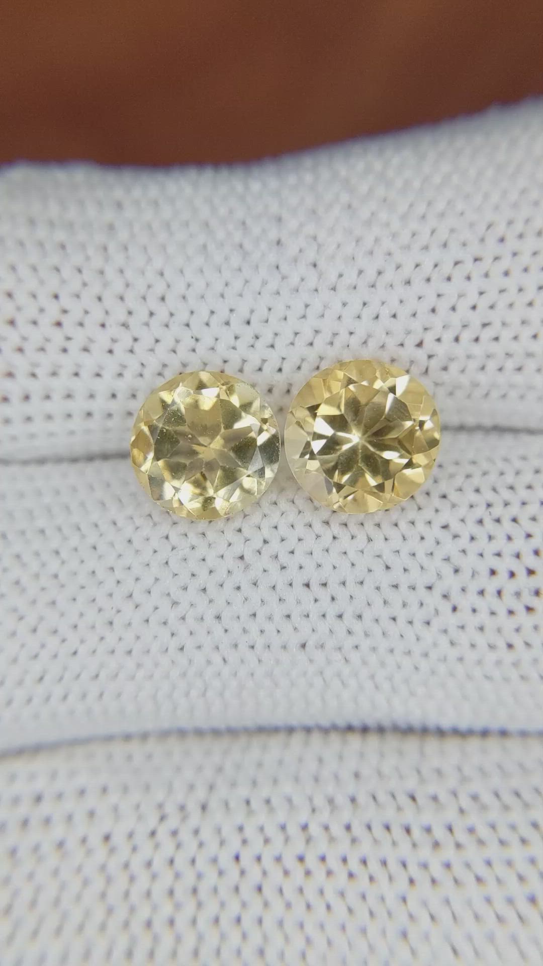 3.50&nbsp;Ct.Tw.Total Carat Weight Citrine Pair from Brazil Size Video