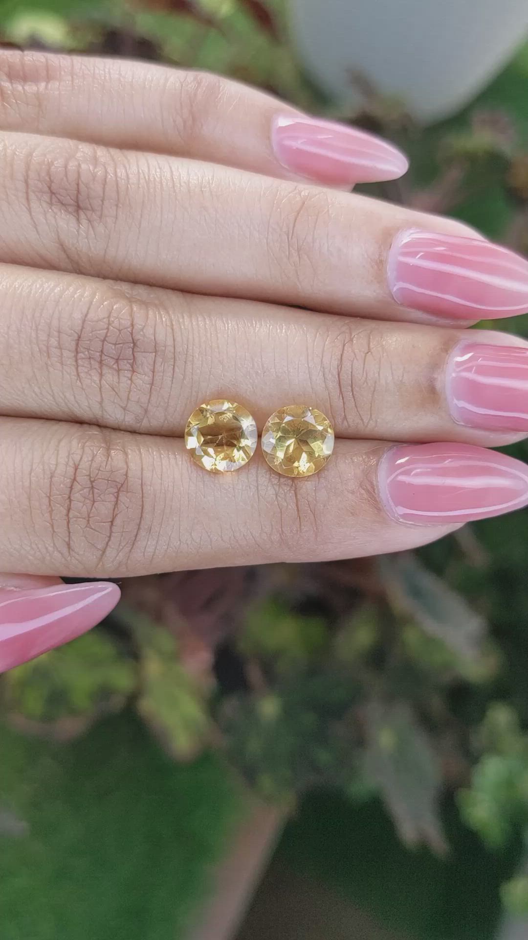 3.36&nbsp;Ct.Tw.Total Carat Weight Citrine Pair from Brazil Size Video