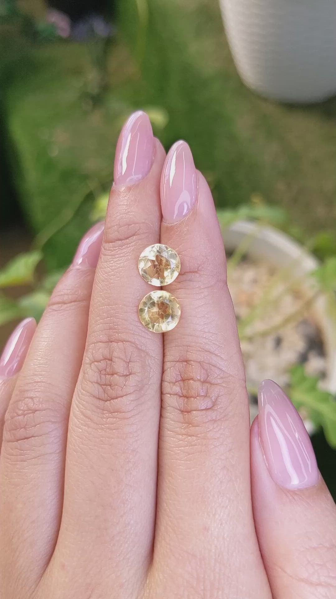 3.38&nbsp;Ct.Tw.Total Carat Weight Citrine Pair from Brazil Size Video