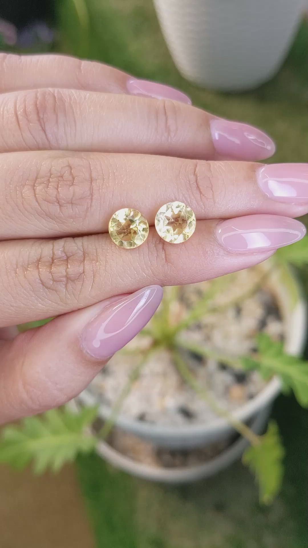 3.38&nbsp;Ct.Tw.Total Carat Weight Citrine Pair from Brazil Size Video