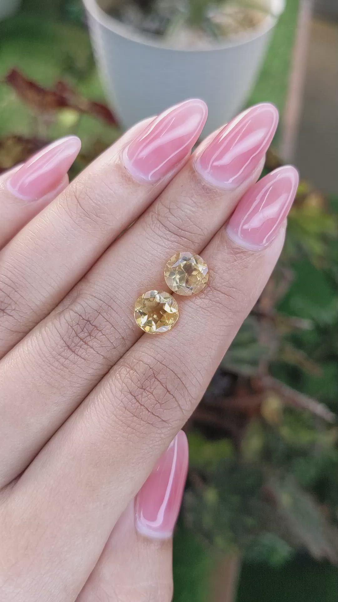 3.73&nbsp;Ct.Tw.Total Carat Weight Citrine Pair from Brazil Size Video