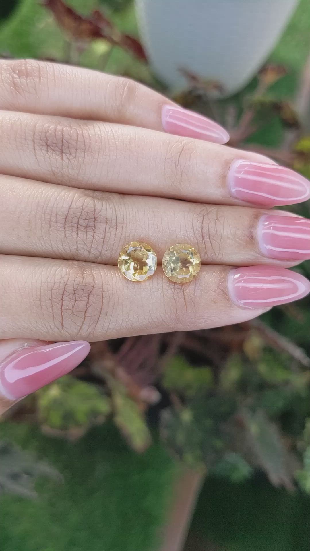 3.73&nbsp;Ct.Tw.Total Carat Weight Citrine Pair from Brazil Size Video