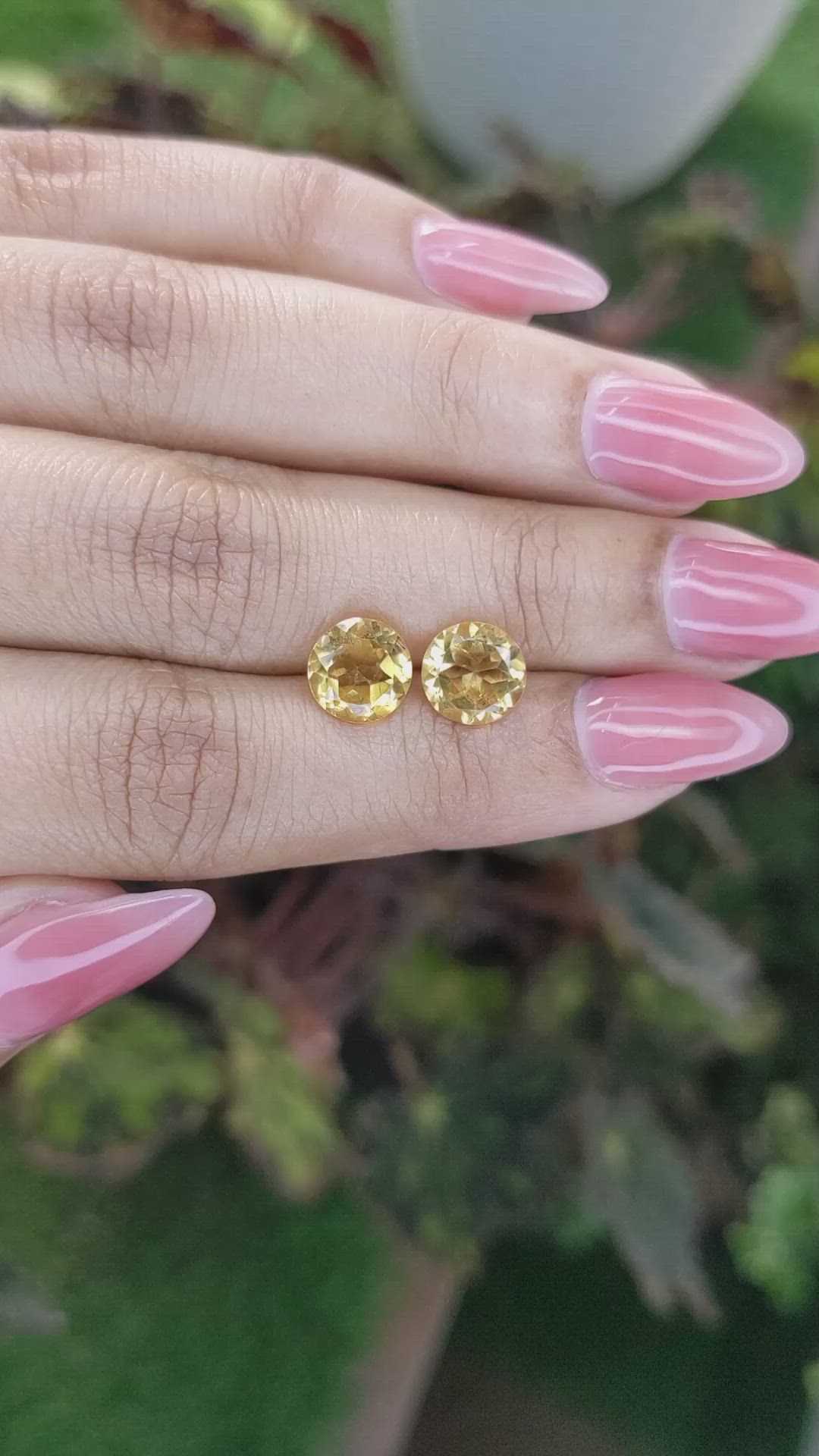 3.18&nbsp;Ct.Tw.Total Carat Weight Citrine Pair from Brazil Size Video