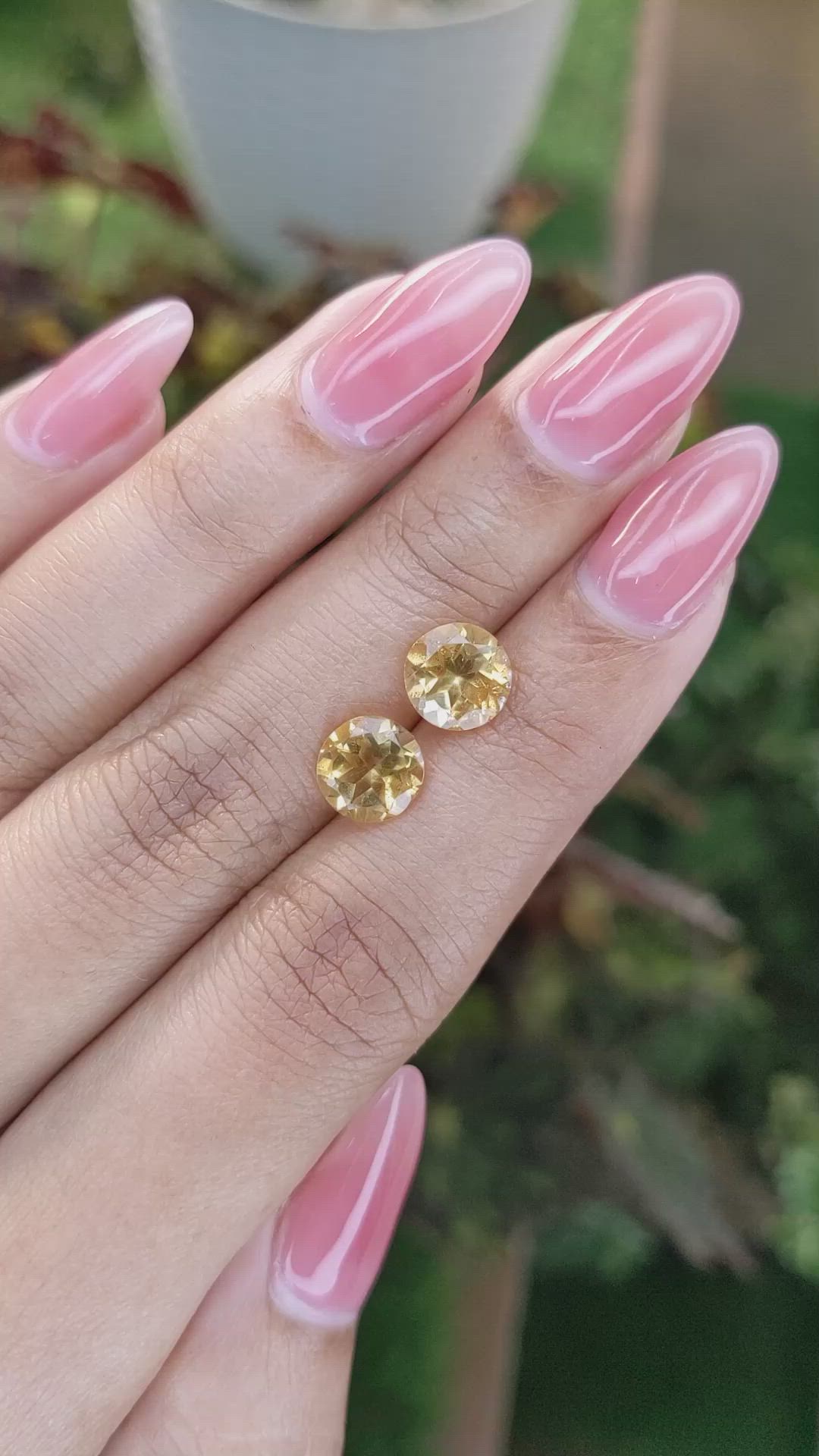 3.02&nbsp;Ct.Tw.Total Carat Weight Citrine Pair from Brazil Size Video