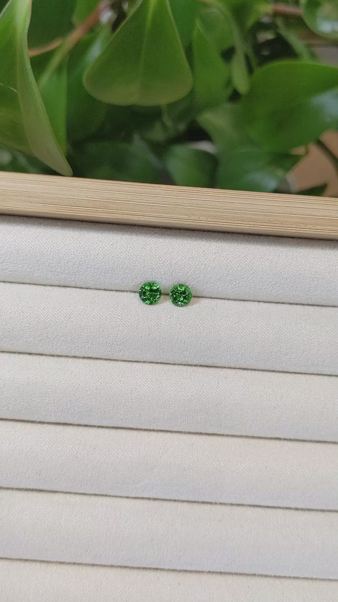 1.23&nbsp;Ct.Tw.Total Carat Weight Tsavorite Garnet Pair from Kenya Size Video