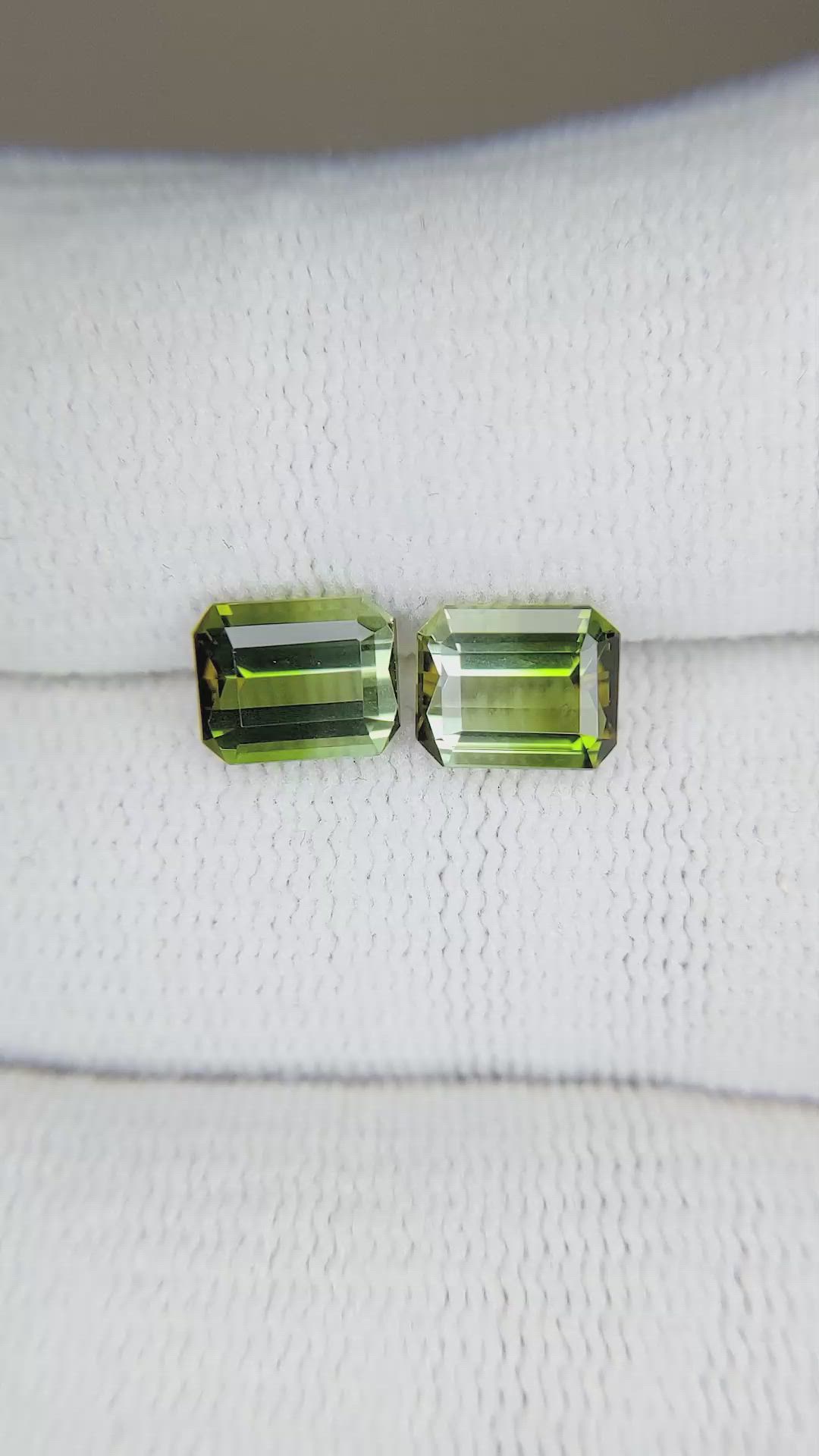 2.88&nbsp;Ct.Tw.Total Carat Weight Tourmaline Pair from Brazil Size Video