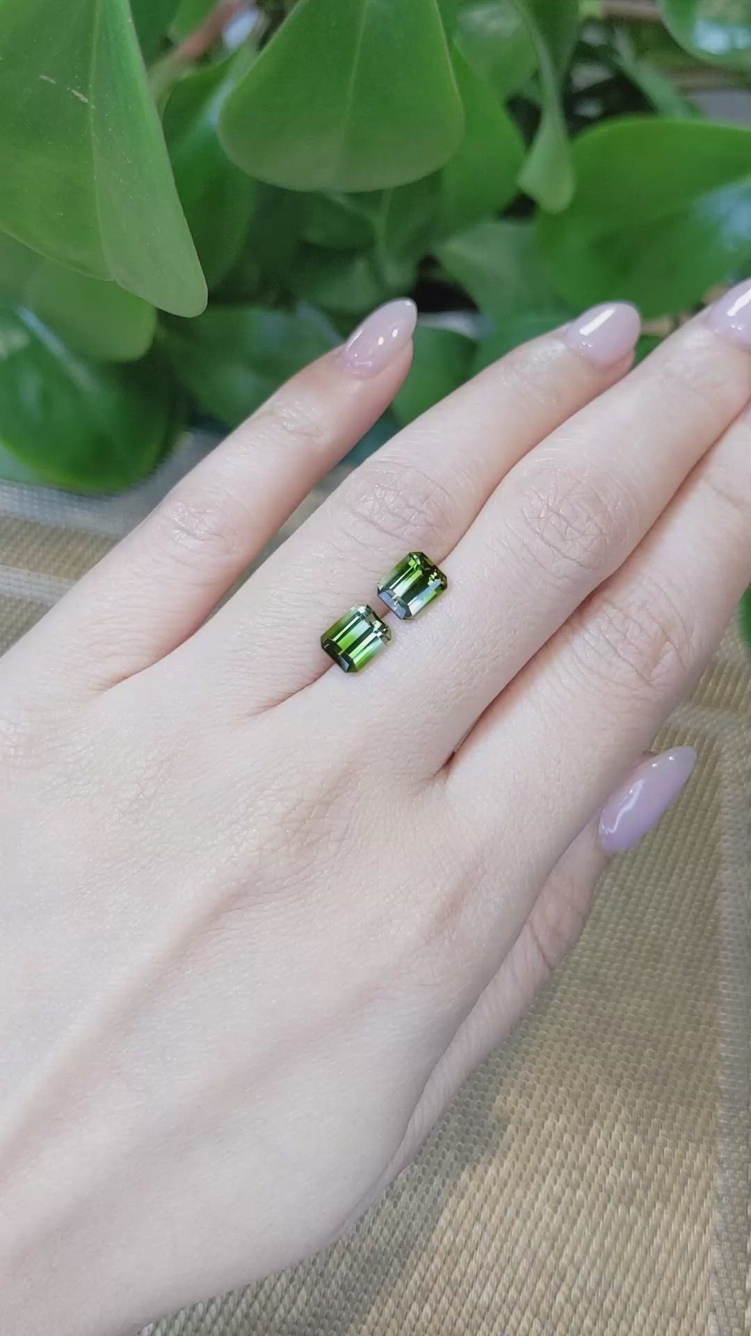 2.88&nbsp;Ct.Tw.Total Carat Weight Tourmaline Pair from Brazil Size Video