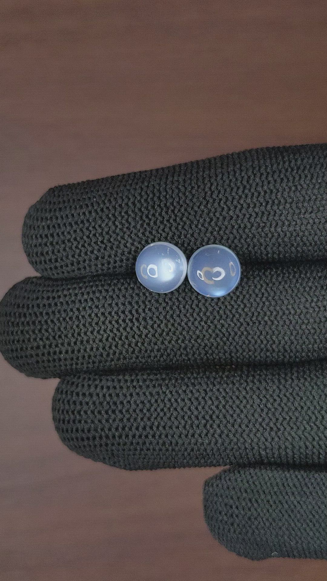 4.00 Ct.Tw.Total Carat Weight Cabochon Moonstone Pair from Madagascar Size Video