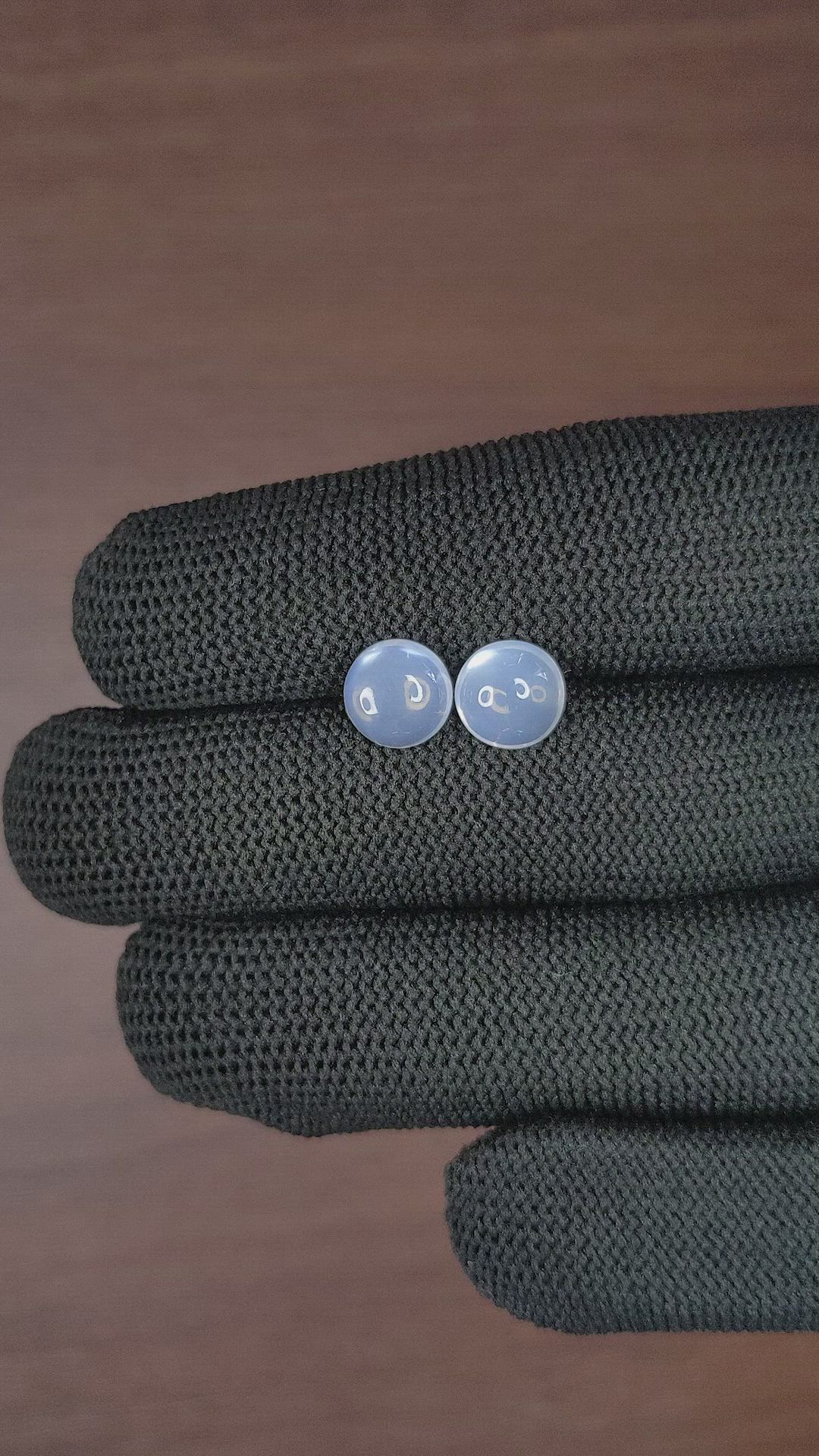 3.30 Ct.Tw.Total Carat Weight Cabochon Moonstone Pair from Madagascar Size Video