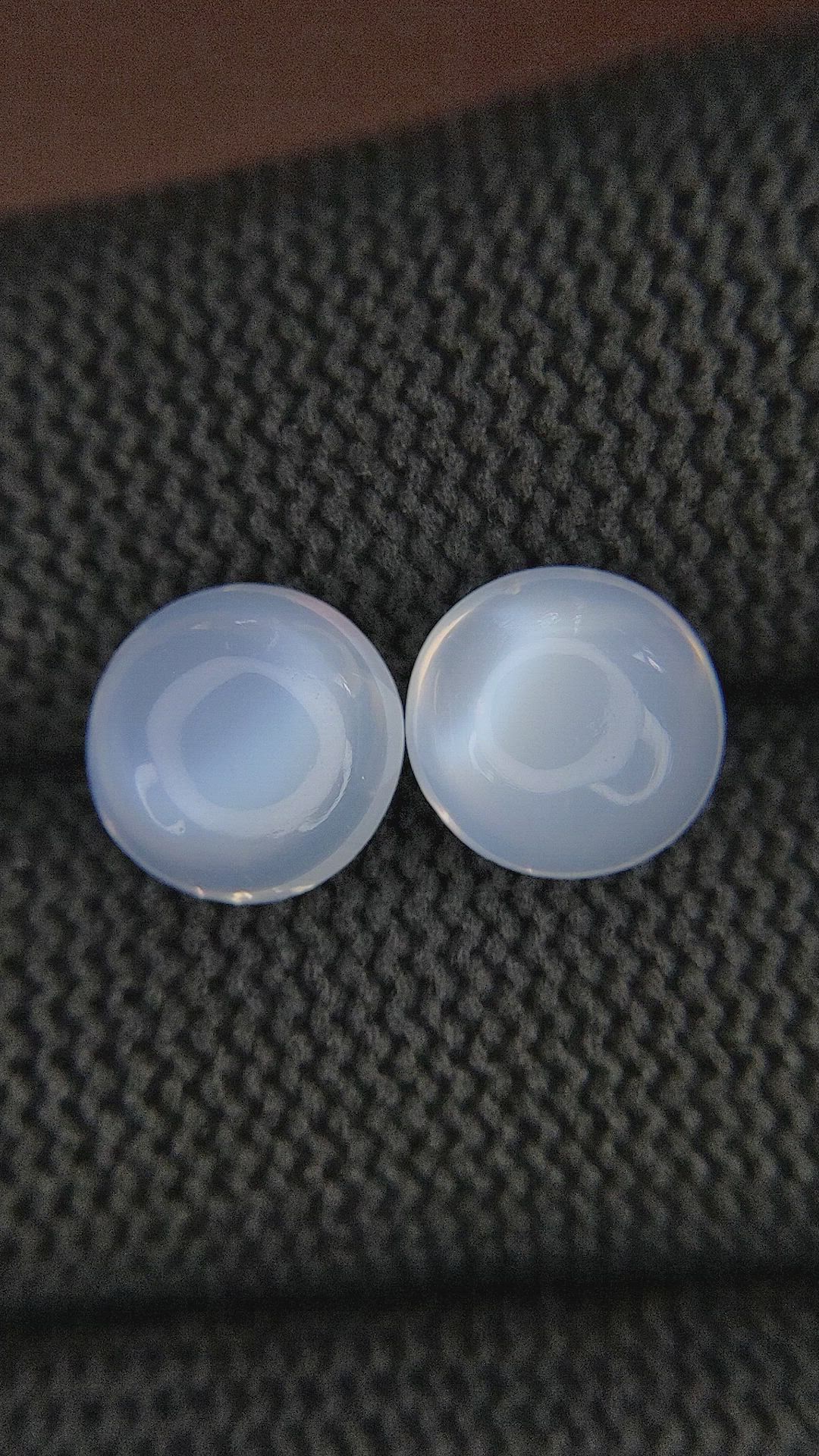 5.34 Ct.Tw.Total Carat Weight Cabochon Moonstone Pair from Madagascar Size Video
