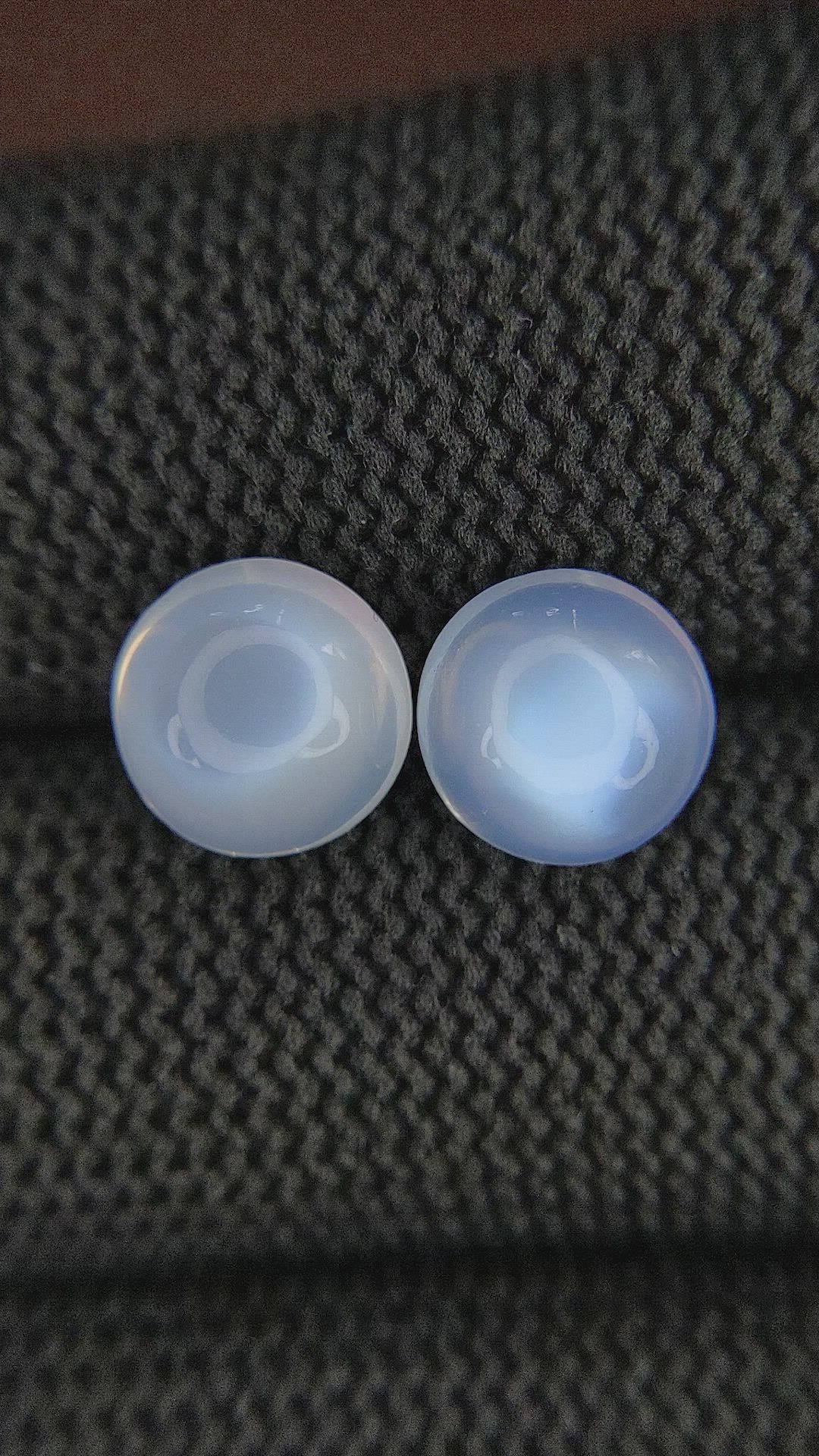 4.24&nbsp;Ct.Tw.Total Carat Weight Cabochon Moonstone Pair from Madagascar Size Video