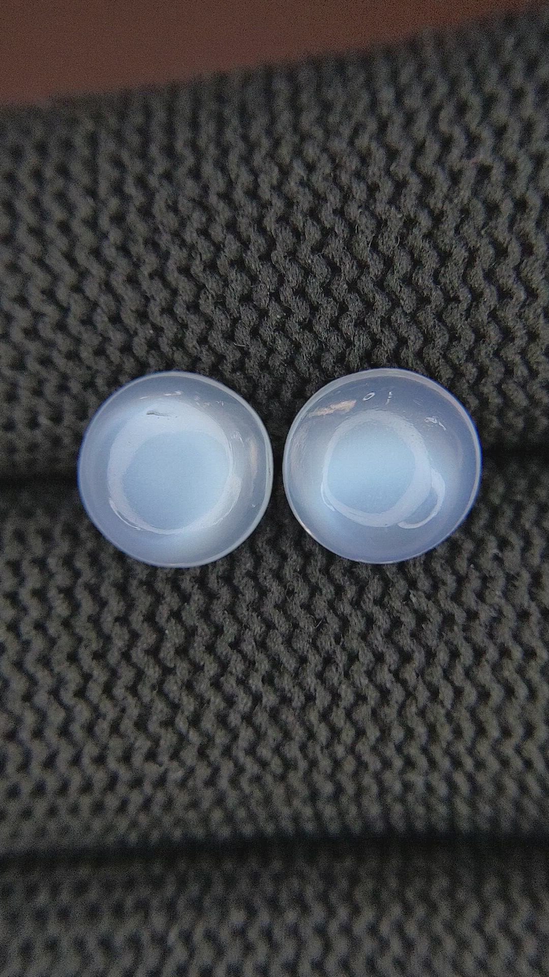 3.66 Ct.Tw.Total Carat Weight Cabochon Moonstone Pair from Madagascar Size Video