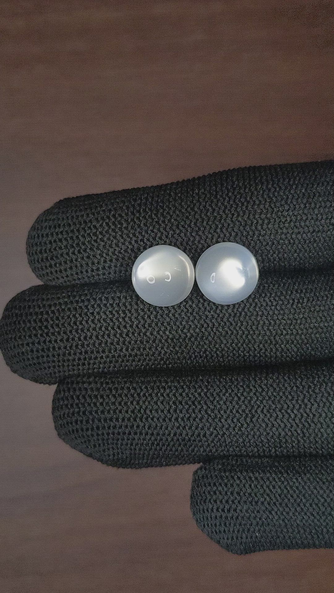 13.20 Ct.Tw.Total Carat Weight Cabochon Moonstone Pair from Madagascar Size Video