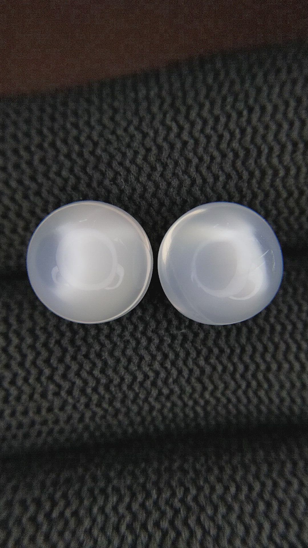 13.20 Ct.Tw.Total Carat Weight Cabochon Moonstone Pair from Madagascar Size Video