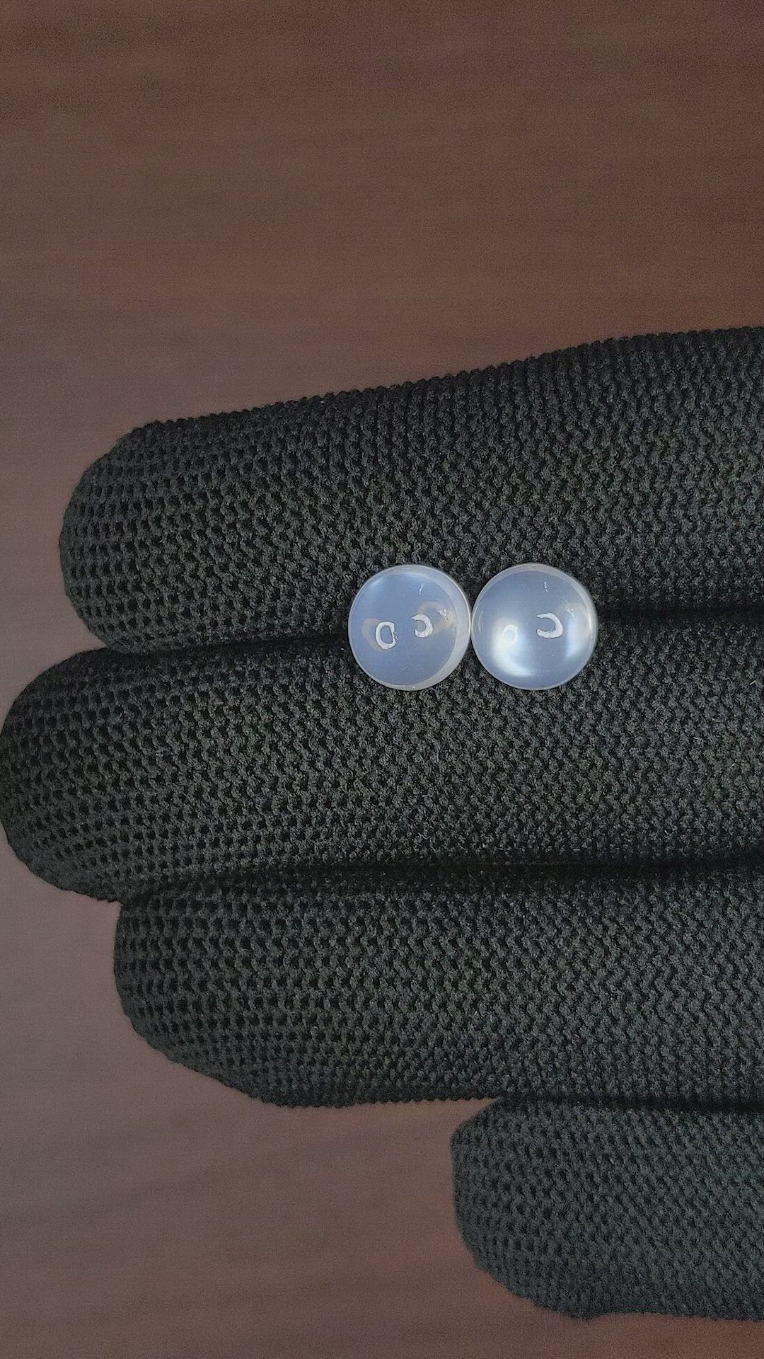 5.30 Ct.Tw.Total Carat Weight Cabochon Moonstone Pair from Madagascar Size Video