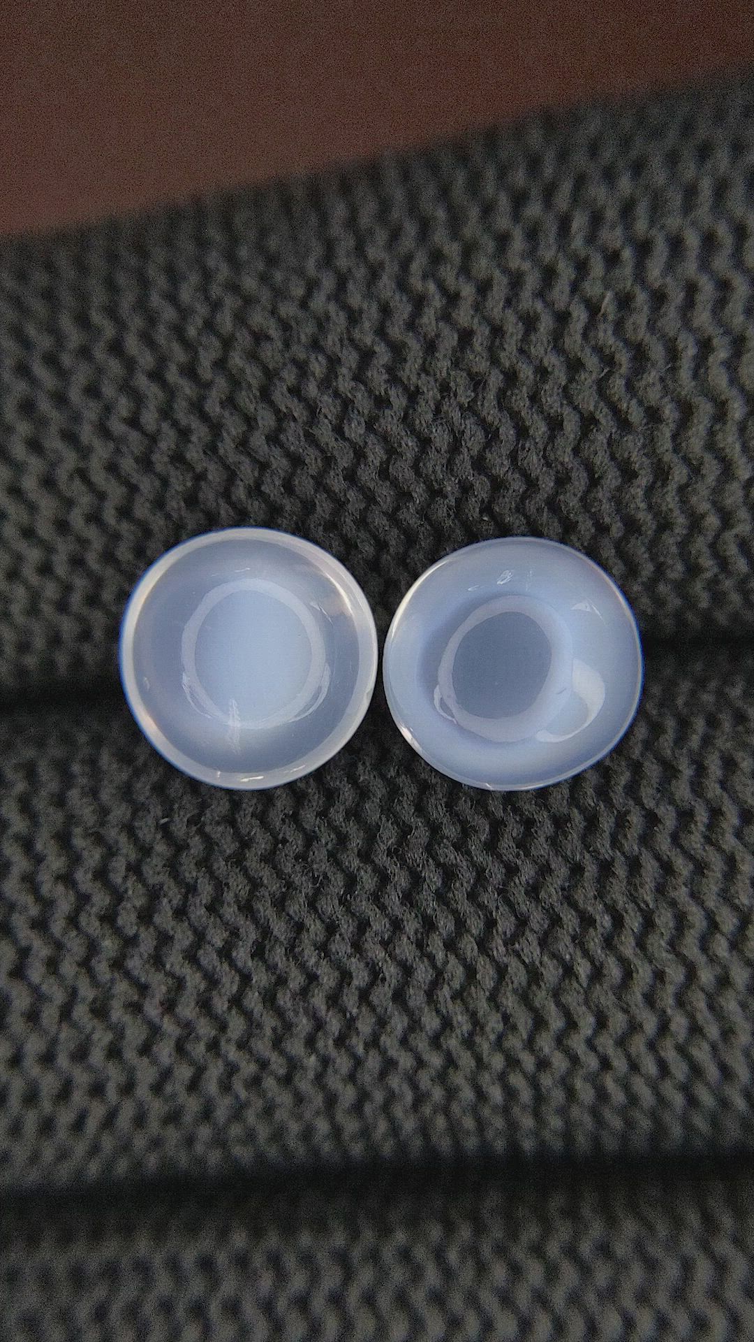 4.50 Ct.Tw.Total Carat Weight Cabochon Moonstone Pair from Madagascar Size Video