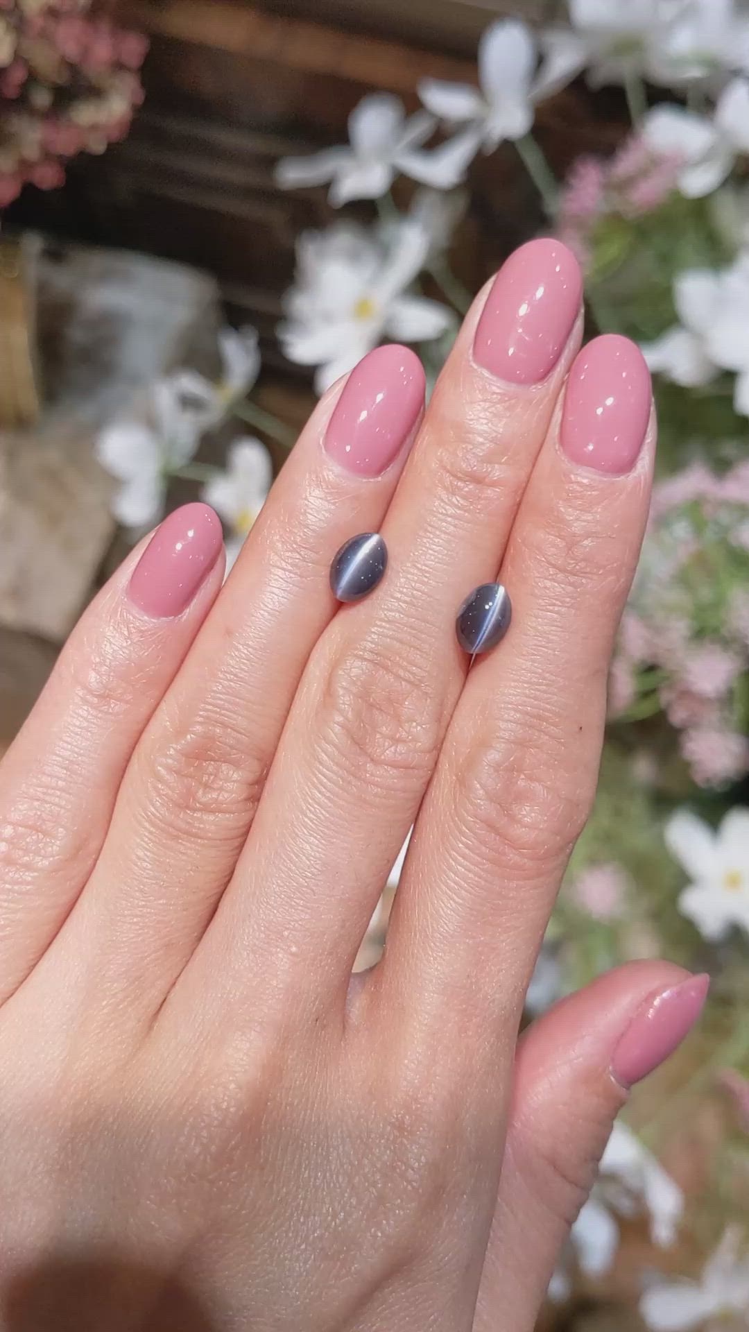 3.19&nbsp;Ct.Tw.Total Carat Weight Cabochon Alexandrite Pair from Ceylon (Sri Lanka) Size Video