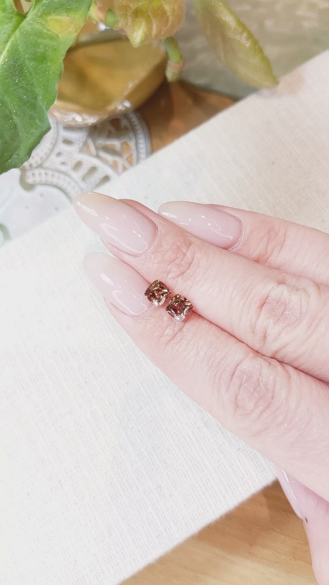 1.95 Ct.Tw.Total Carat Weight Garnet Pair from Madagascar Size Video