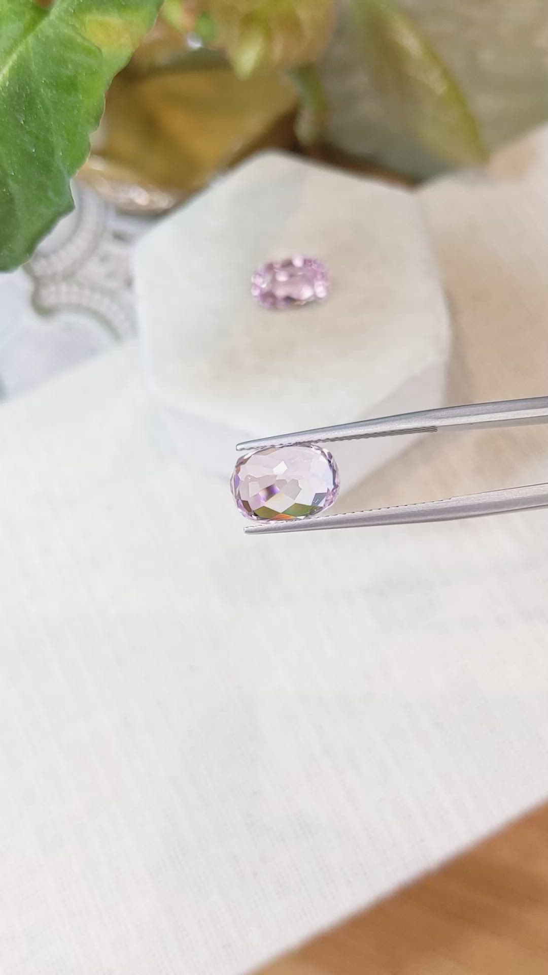 8.68&nbsp;Ct.Tw.Total Carat Weight Kunzite Pair from Afghanistan Size Video