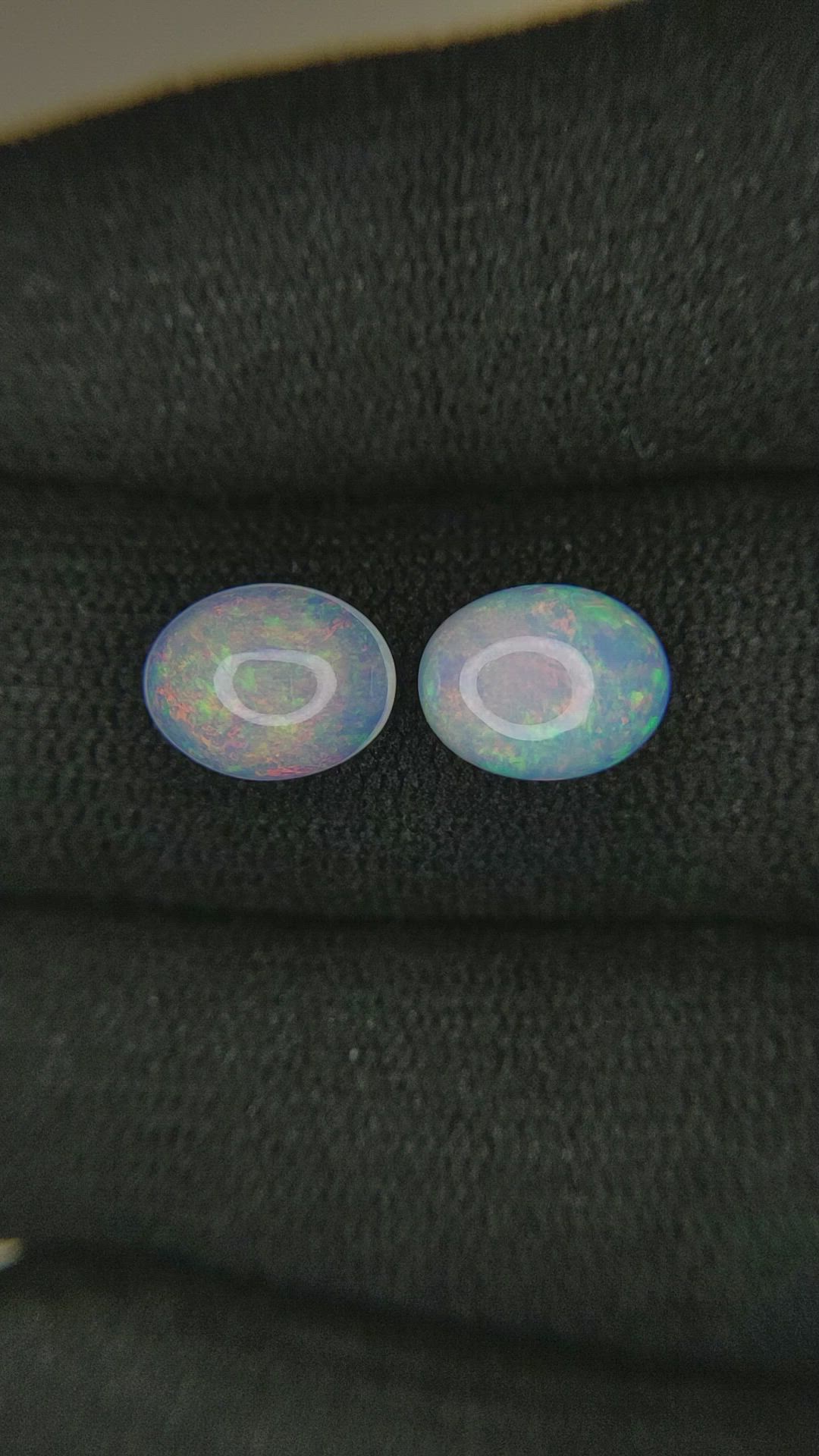 2.35&nbsp;Ct.Tw.Total Carat Weight Cabochon Opal Pair from Ethiopia Size Video