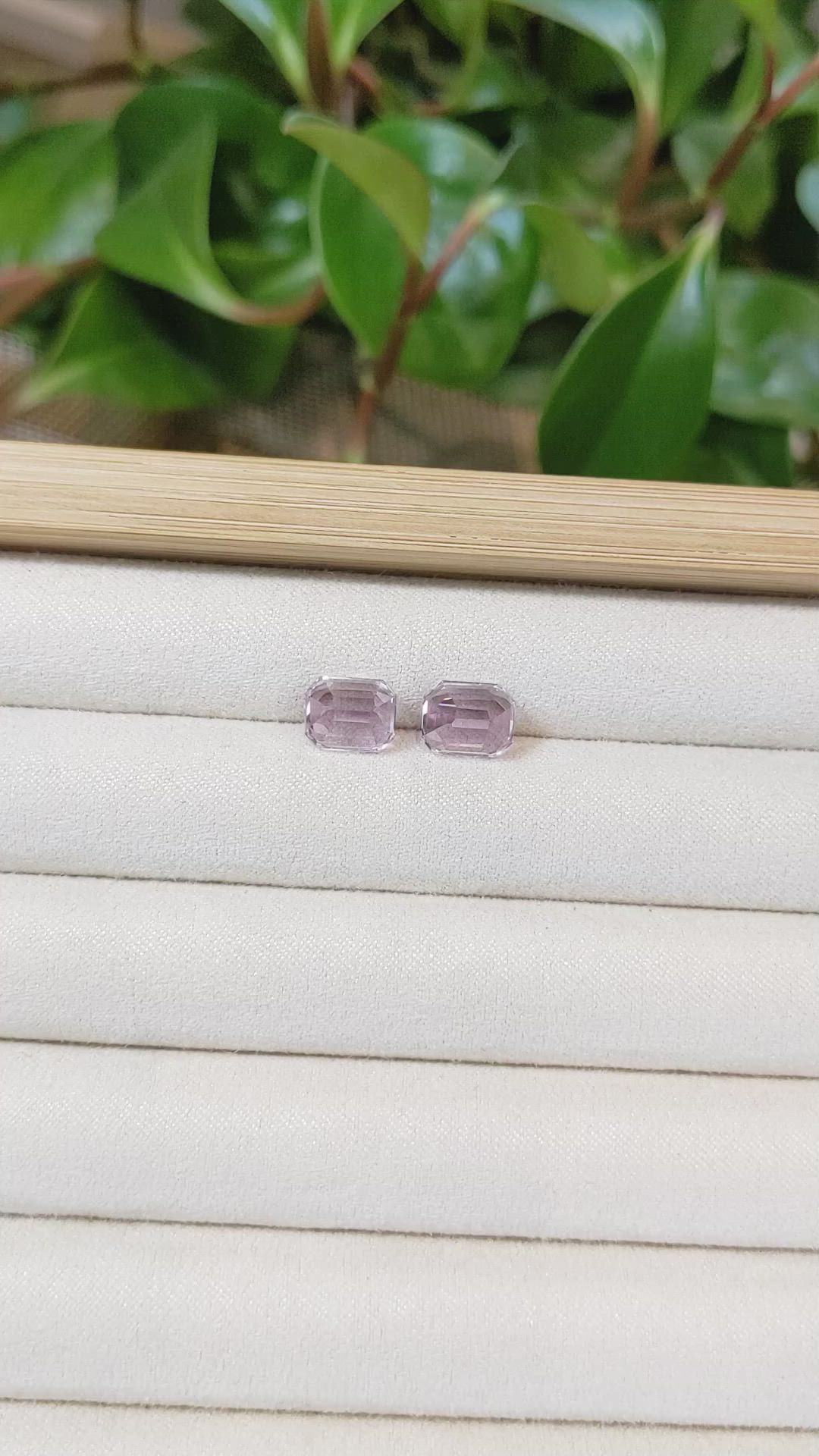 6.30&nbsp;Ct.Tw.Total Carat Weight Kunzite Pair from Afghanistan Size Video