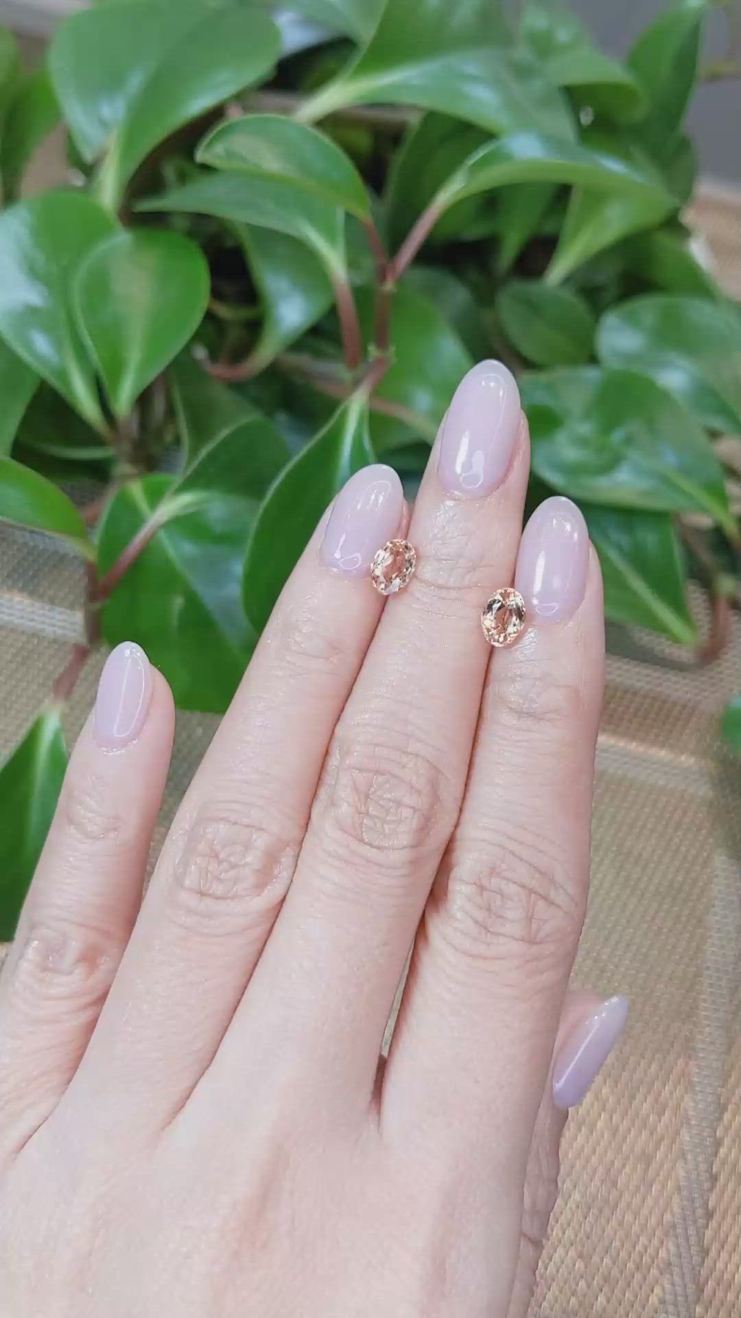 2.11&nbsp;Ct.Tw.Total Carat Weight Precious Topaz Pair from Brazil Size Video