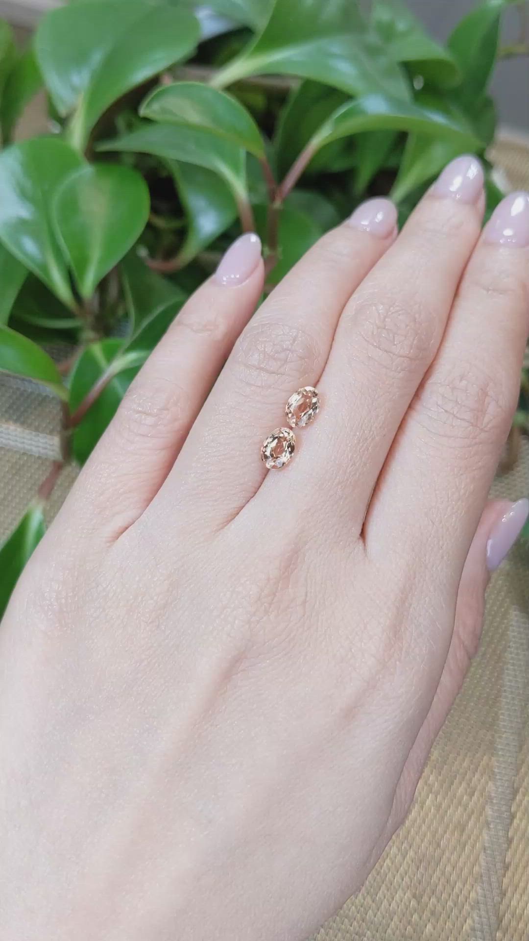 2.11&nbsp;Ct.Tw.Total Carat Weight Precious Topaz Pair from Brazil Size Video