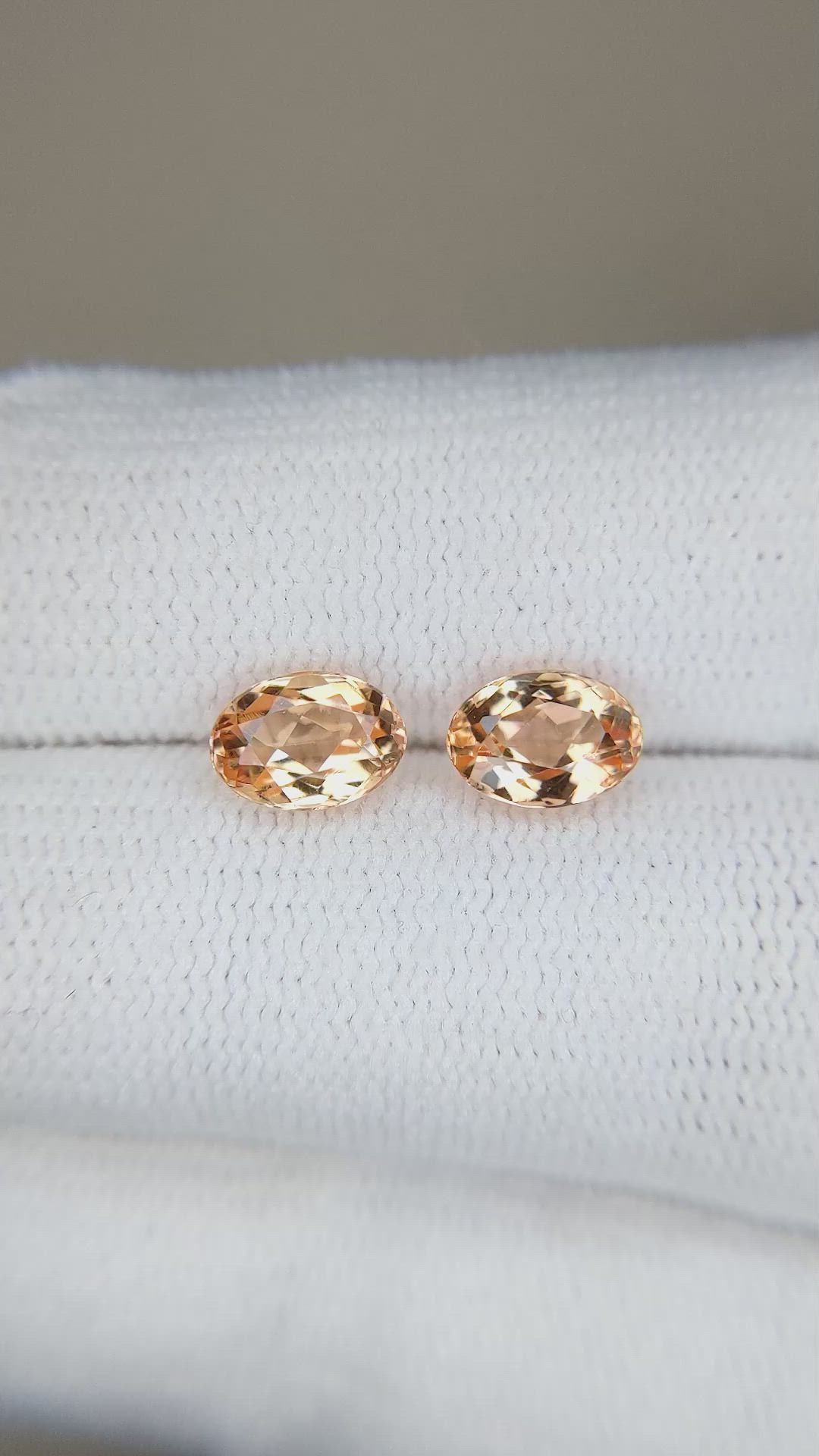 2.11&nbsp;Ct.Tw.Total Carat Weight Precious Topaz Pair from Brazil Size Video