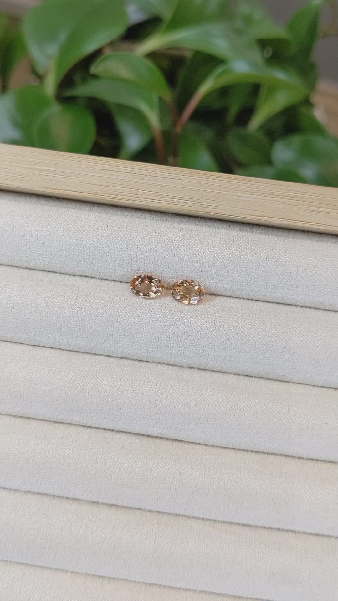 2.11&nbsp;Ct.Tw.Total Carat Weight Precious Topaz Pair from Brazil Size Video