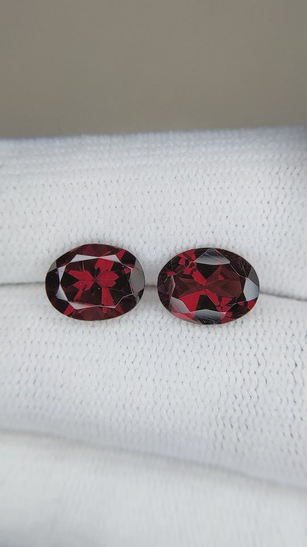 4.17 Ct.Tw.Total Carat Weight Garnet Pair from Tanzania Size Video